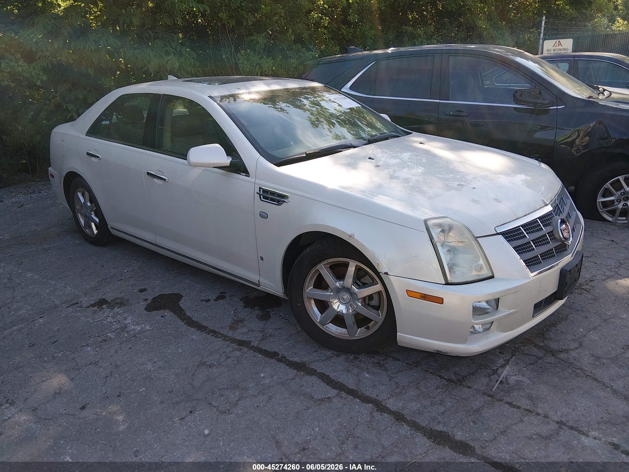 2009 Cadillac Sts V6 White vin: 1G6DA67V290128677