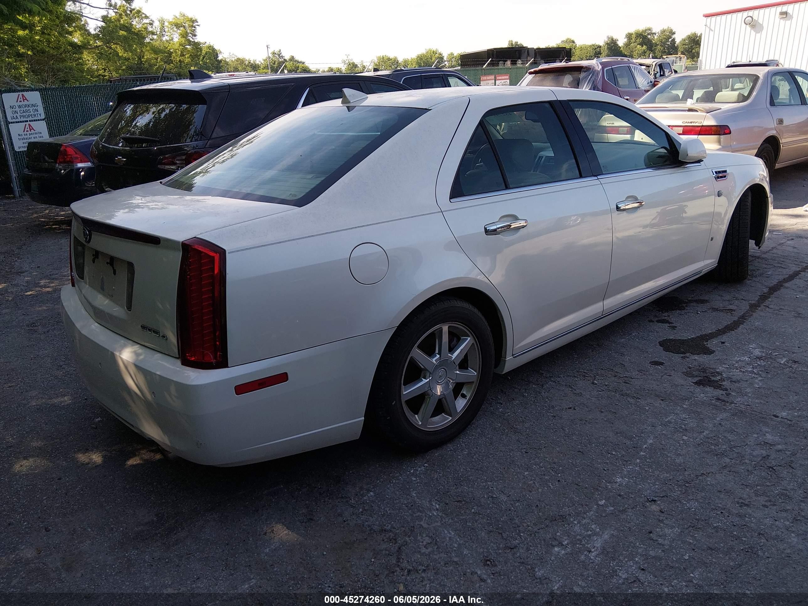 2009 Cadillac Sts V6 White vin: 1G6DA67V290128677