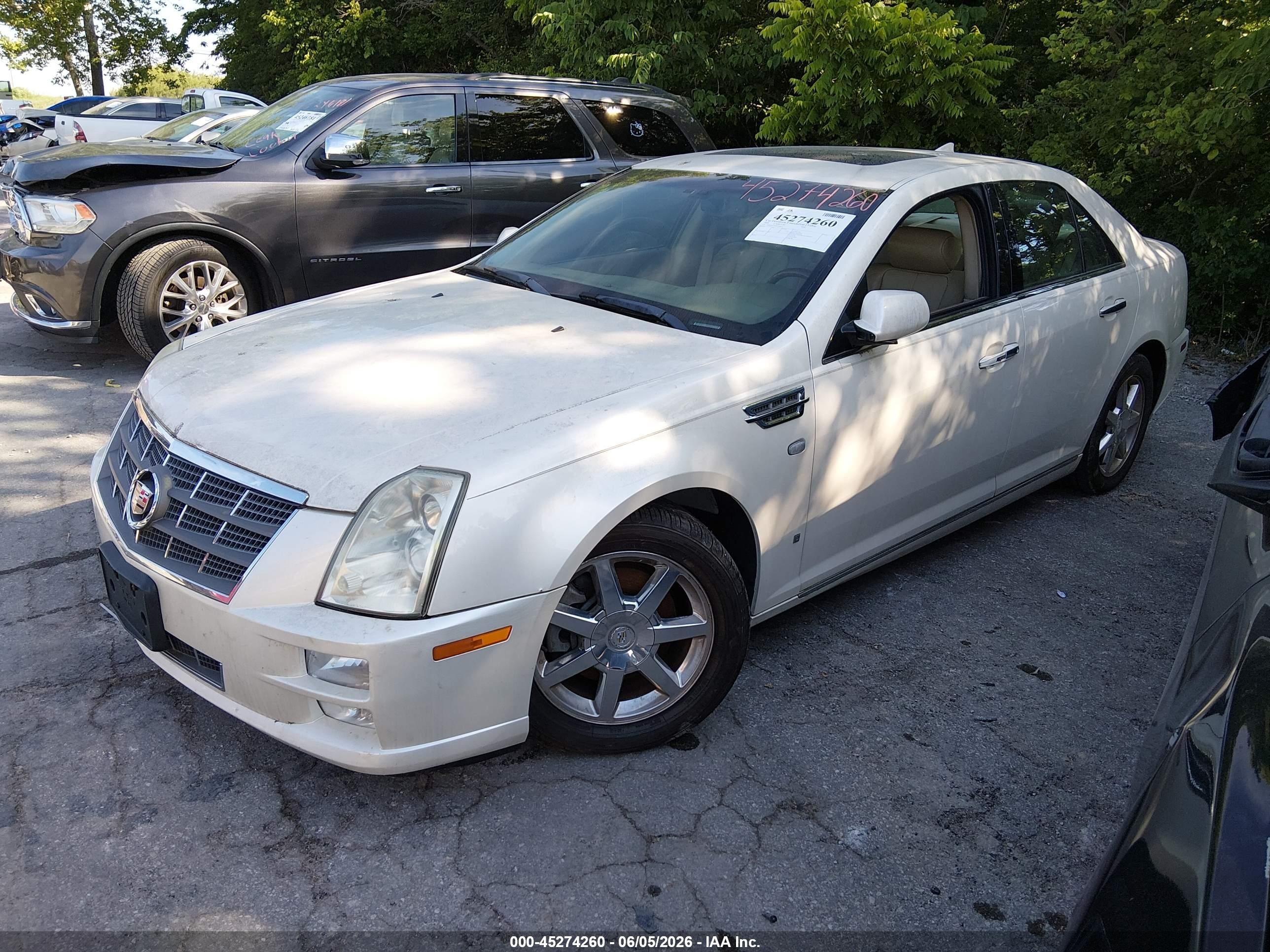2009 Cadillac Sts V6 White vin: 1G6DA67V290128677