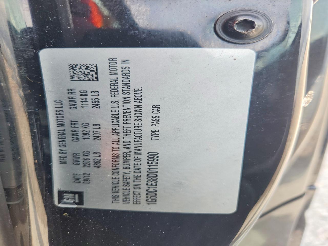 2013 Cadillac Cts Черный vin: 1G6DC1E38D0115990