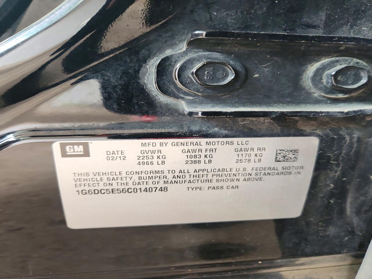2012 Cadillac Cts Black vin: 1G6DC5E56C0140748