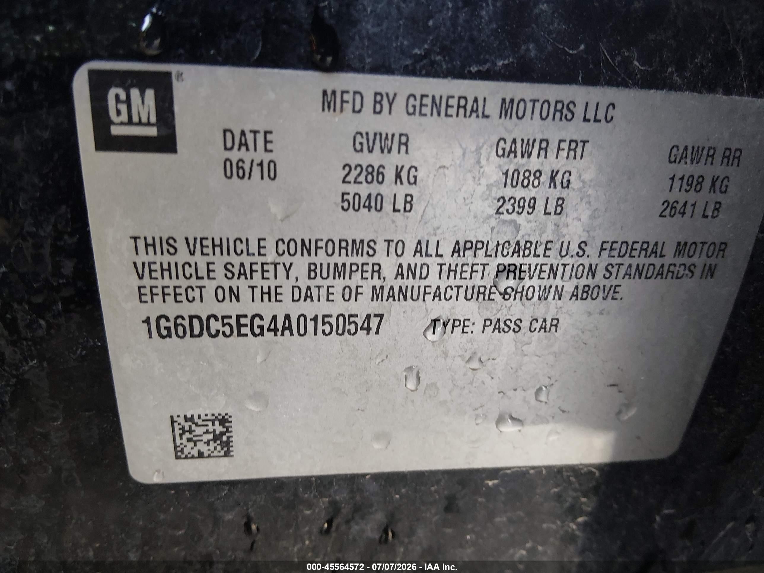2010 Cadillac Cts   Black vin: 1G6DC5EG4A0150547