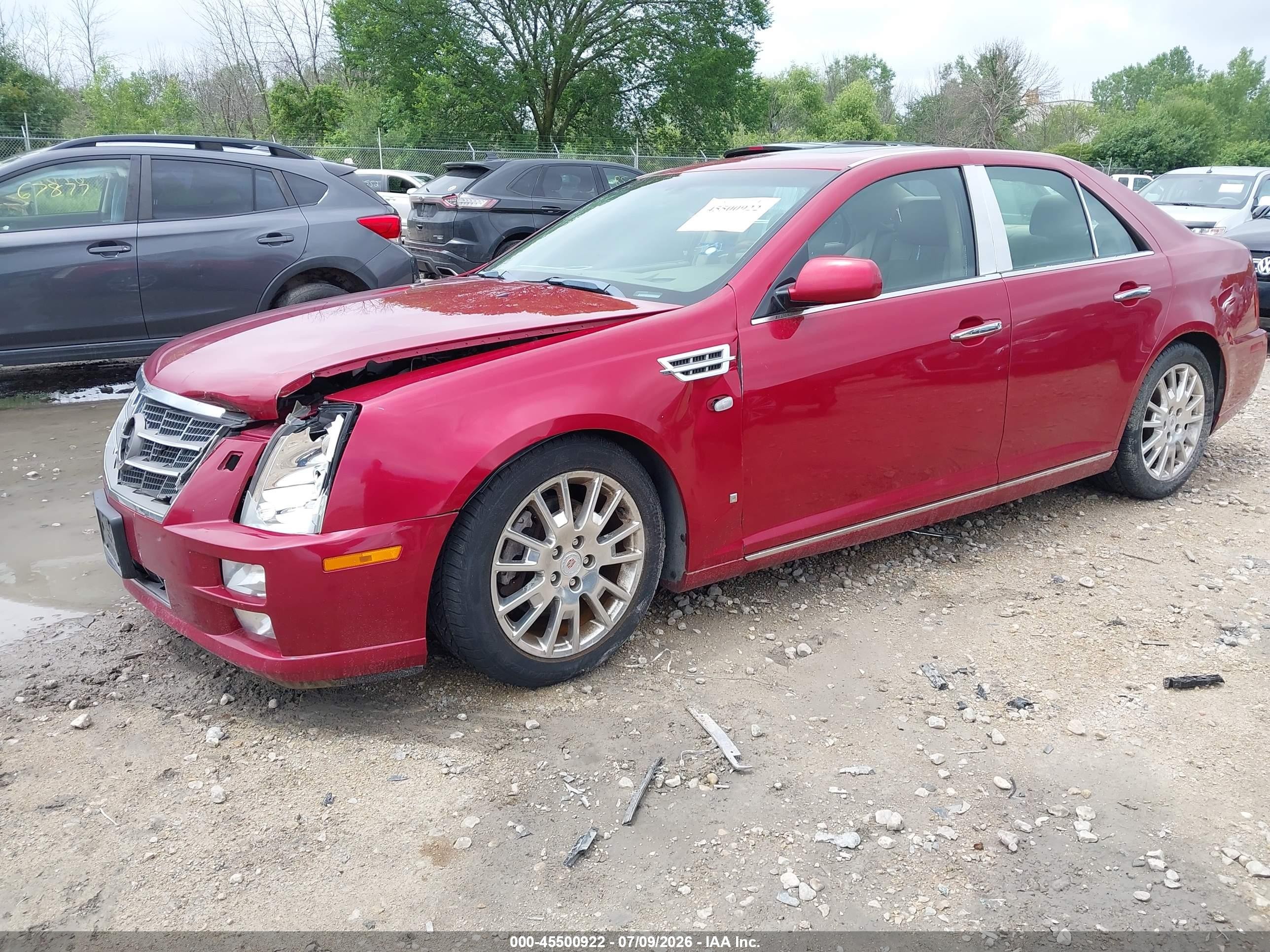 2008 Cadillac Sts Awd W/1sg Red vin: 1G6DC67A580100085