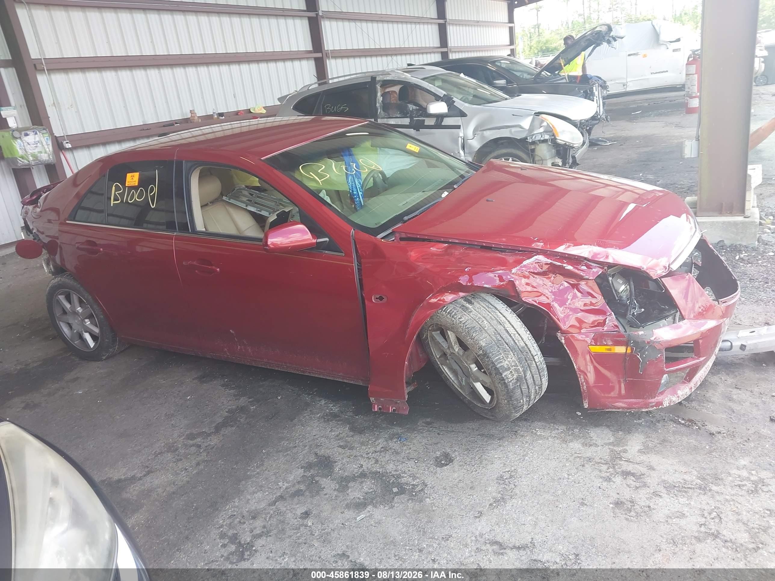 2005 Cadillac Sts V8 Burgundy vin: 1G6DC67A650139635