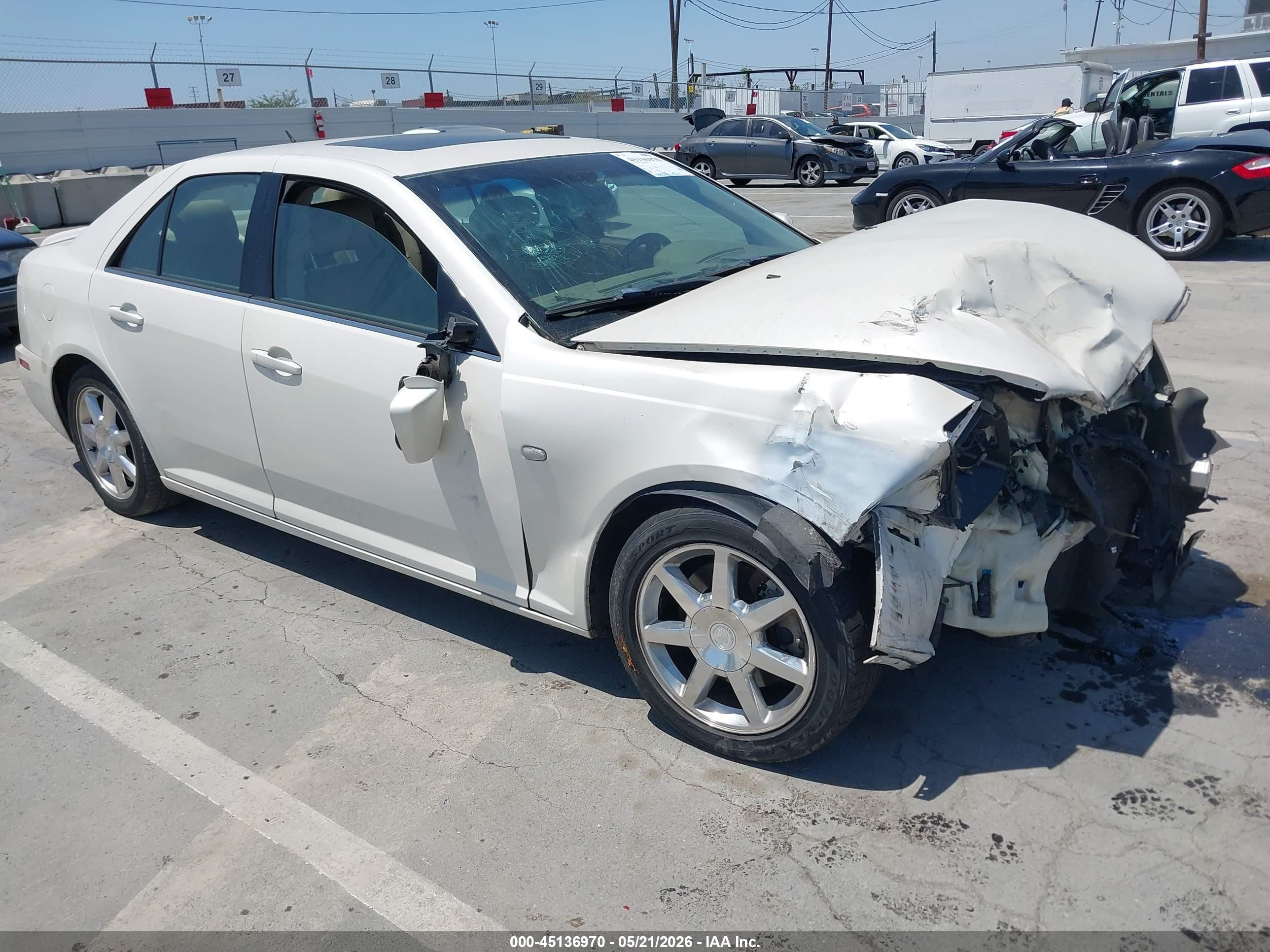 2005 Cadillac Sts   White vin: 1G6DC67A750231725