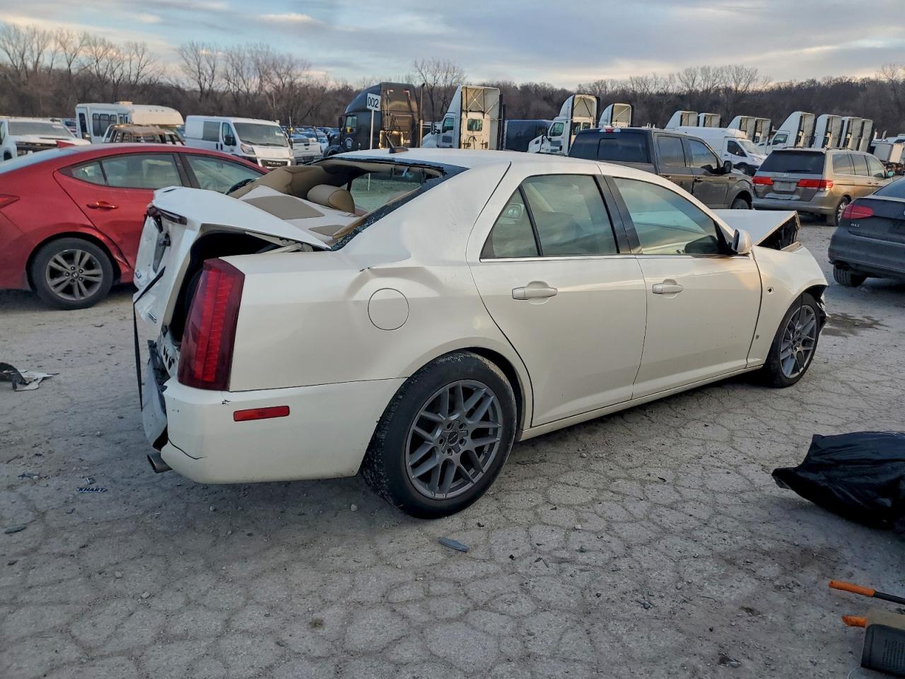 2007 Cadillac Sts White vin: 1G6DC67A770163817