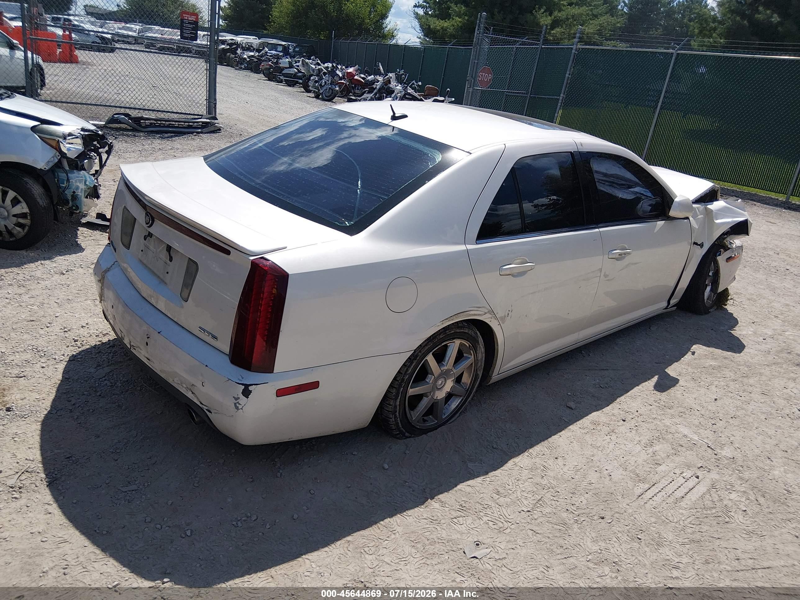 2005 Cadillac Sts V8 White vin: 1G6DC67A850155867