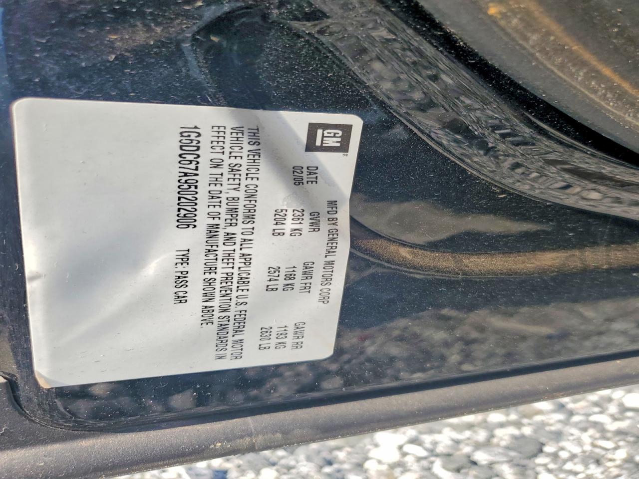 2005 Cadillac Sts Black vin: 1G6DC67A950202906