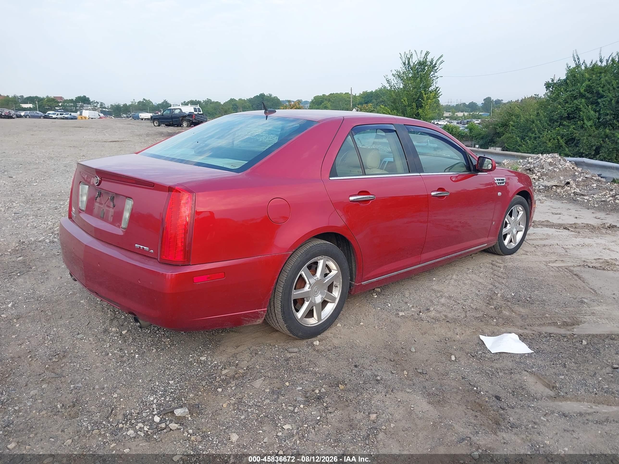 2008 Cadillac Sts Awd W/1sb Burgundy vin: 1G6DD67V380182334