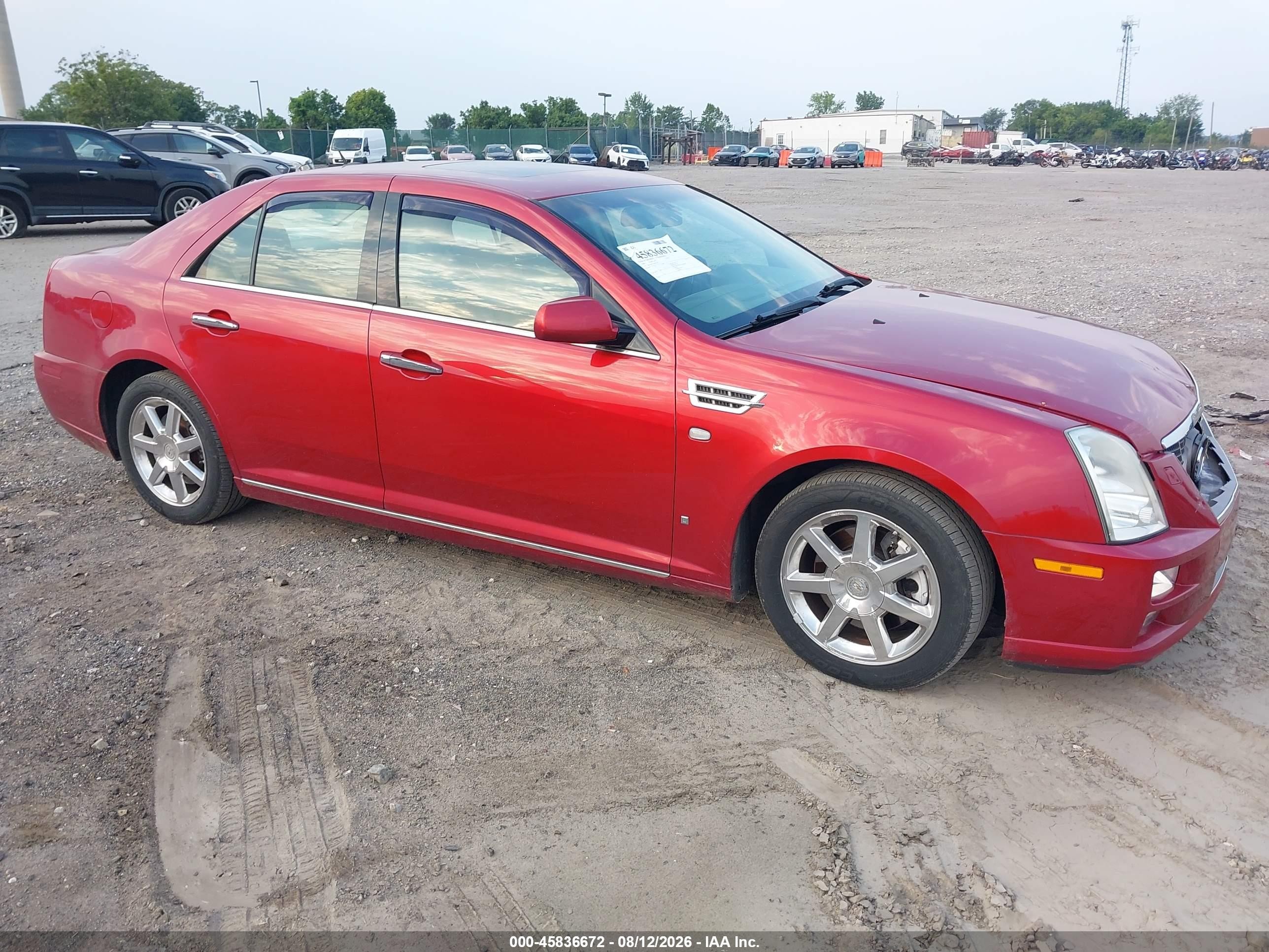 2008 Cadillac Sts Awd W/1sb Burgundy vin: 1G6DD67V380182334