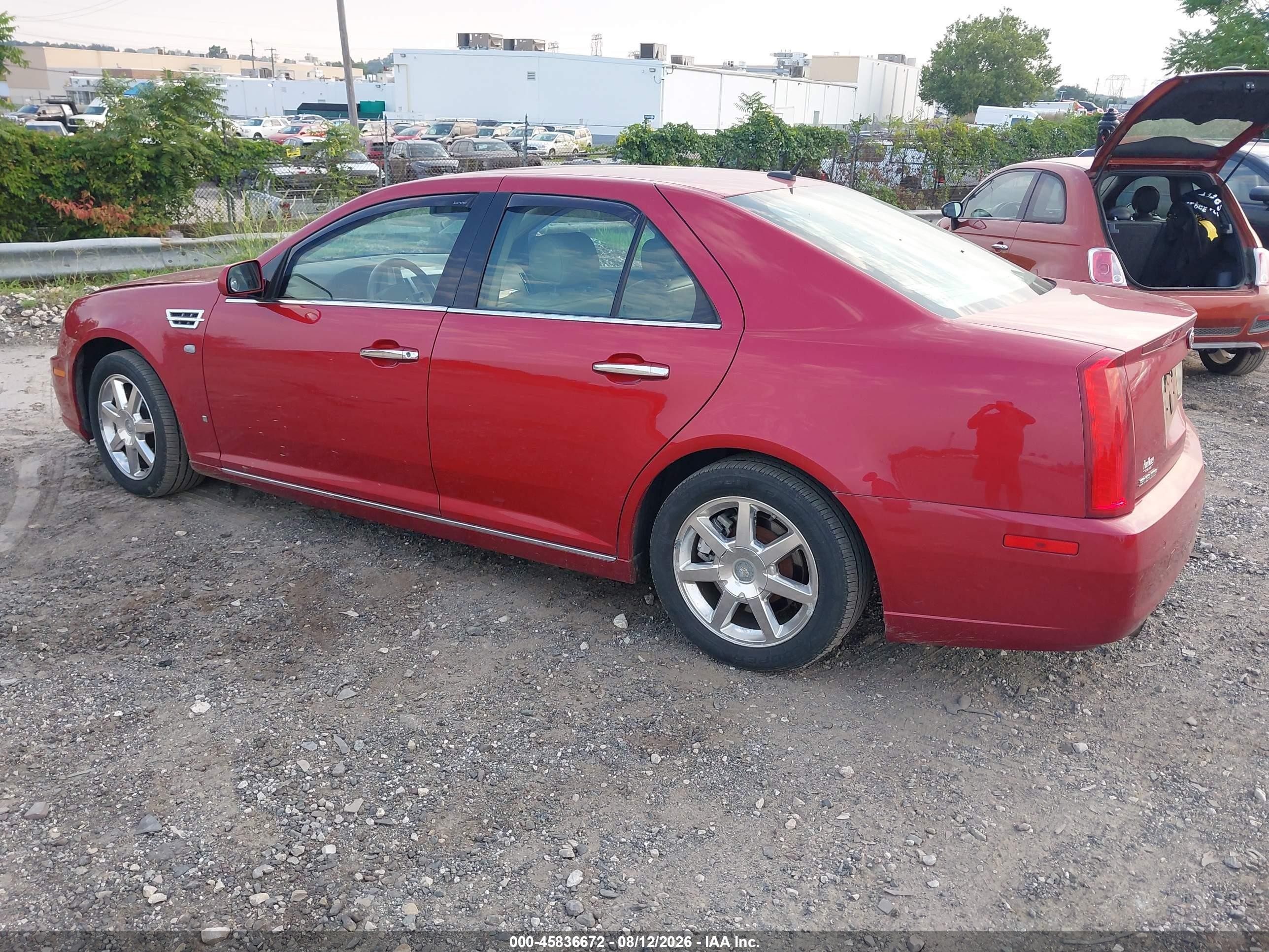 2008 Cadillac Sts Awd W/1sb Burgundy vin: 1G6DD67V380182334
