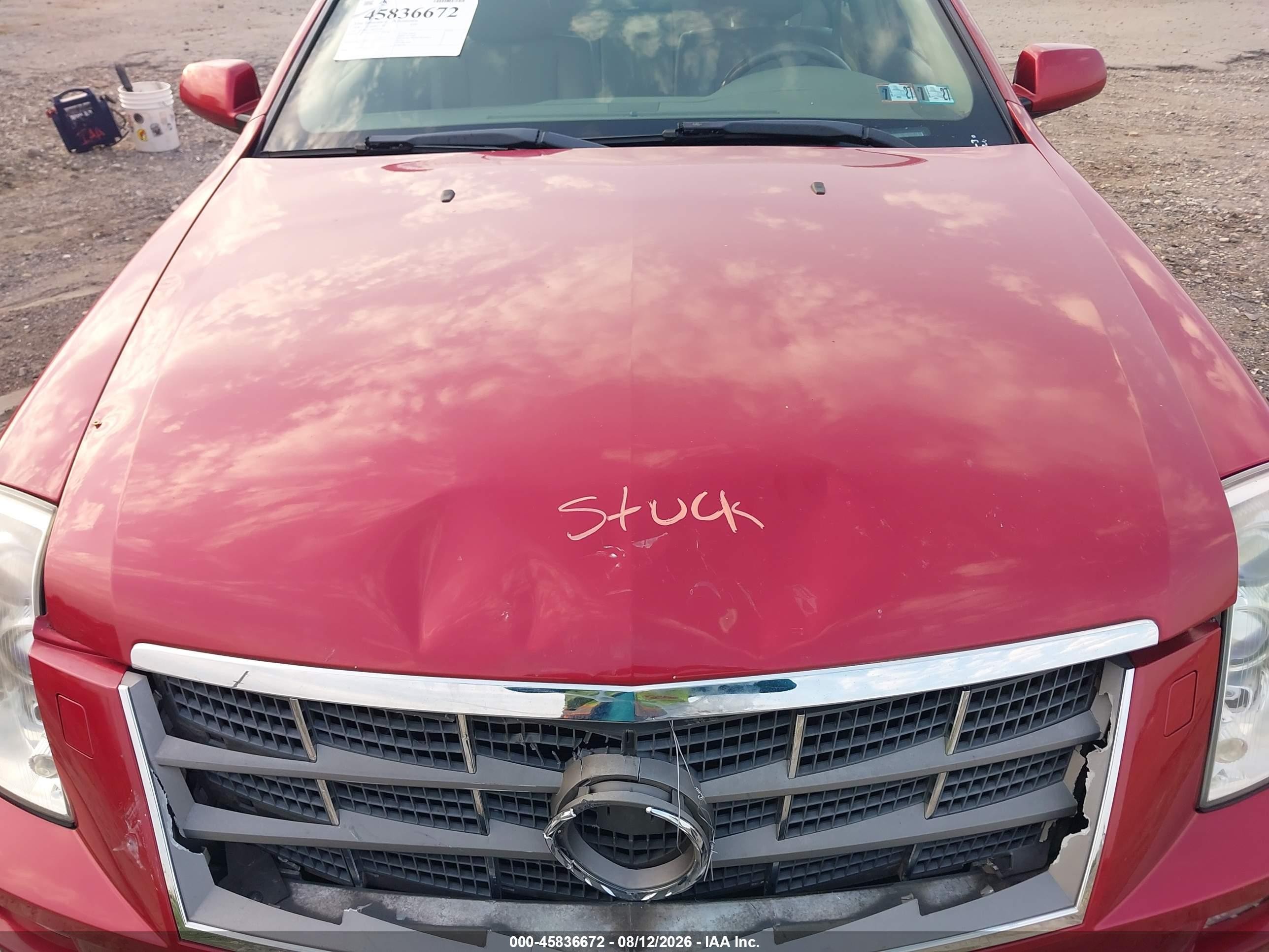 2008 Cadillac Sts Awd W/1sb Burgundy vin: 1G6DD67V380182334