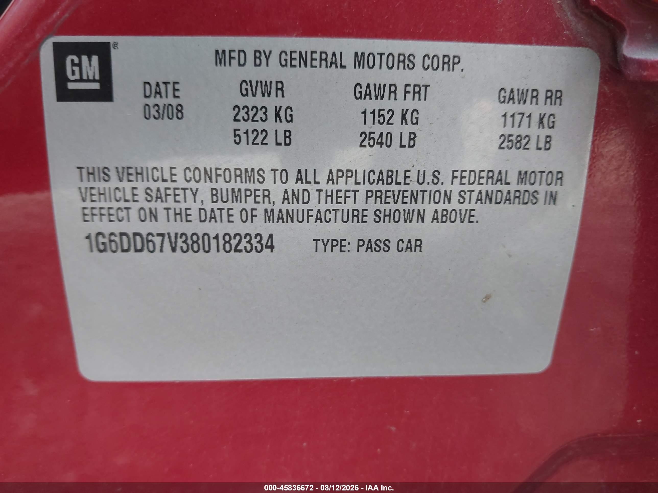 2008 Cadillac Sts Awd W/1sb Burgundy vin: 1G6DD67V380182334