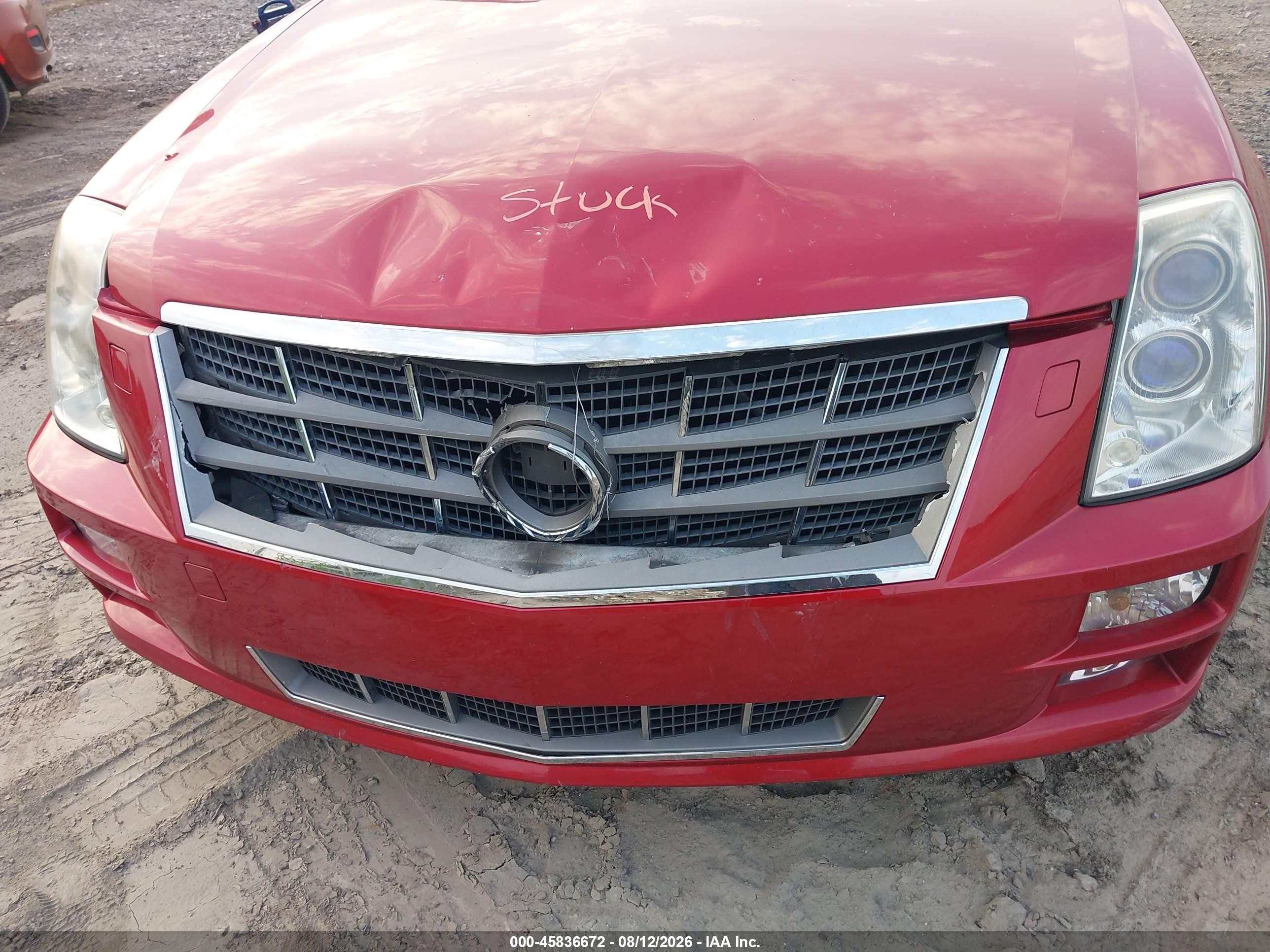 2008 Cadillac Sts Awd W/1sb Burgundy vin: 1G6DD67V380182334