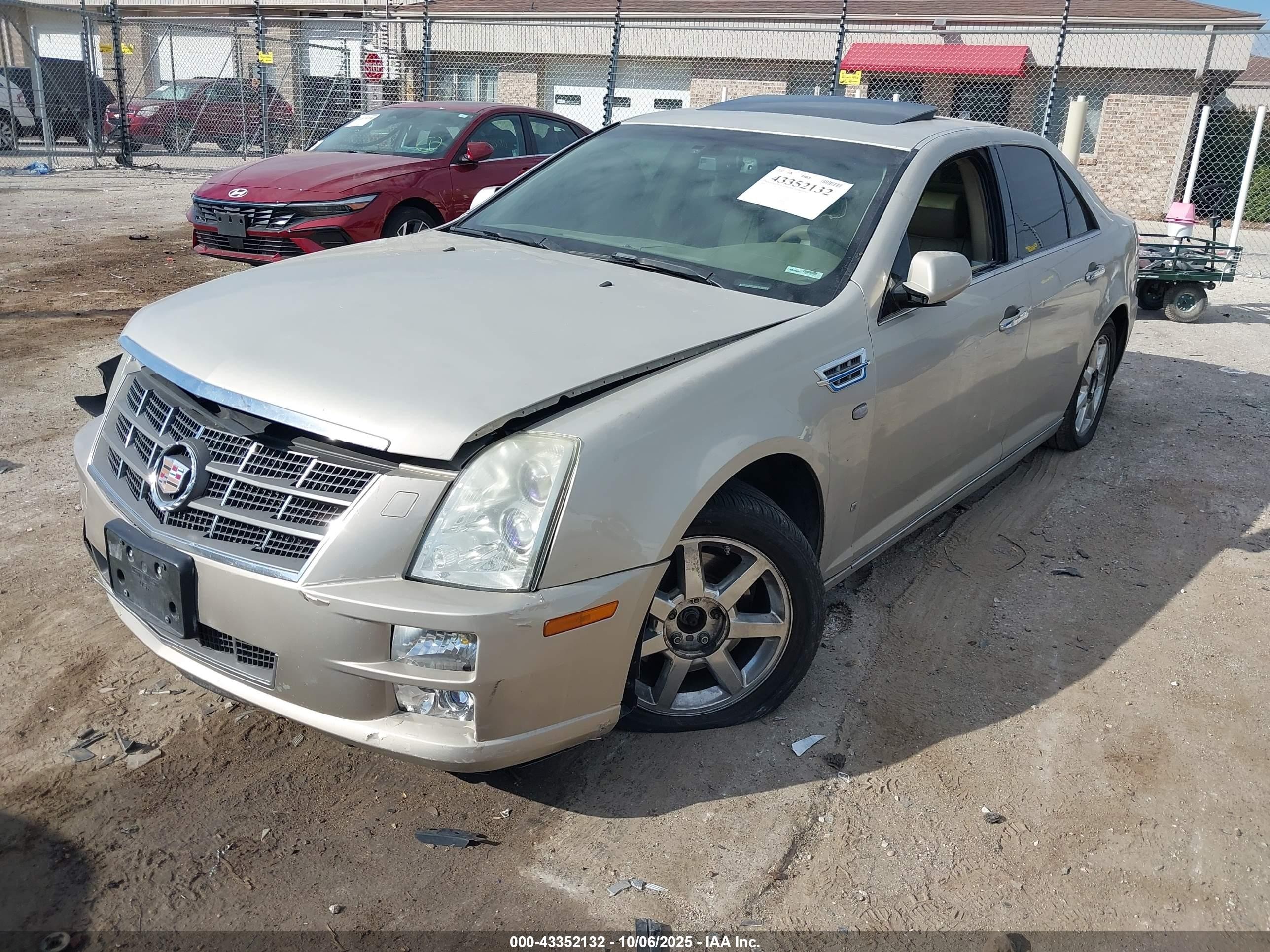 2008 Cadillac Sts V6 Gold vin: 1G6DD67V580148296