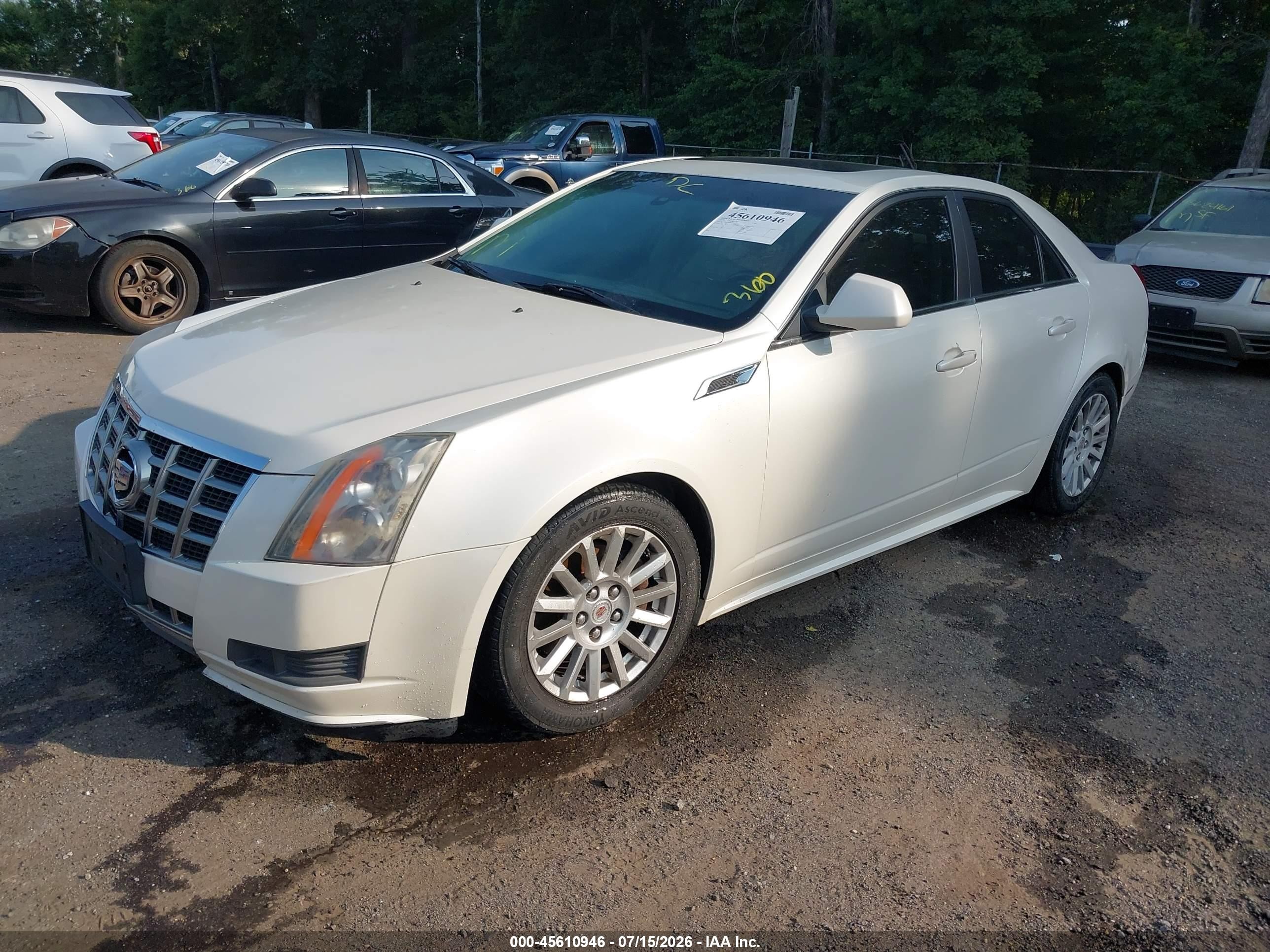 2013 Cadillac Cts Luxury White vin: 1G6DE5E56D0144830