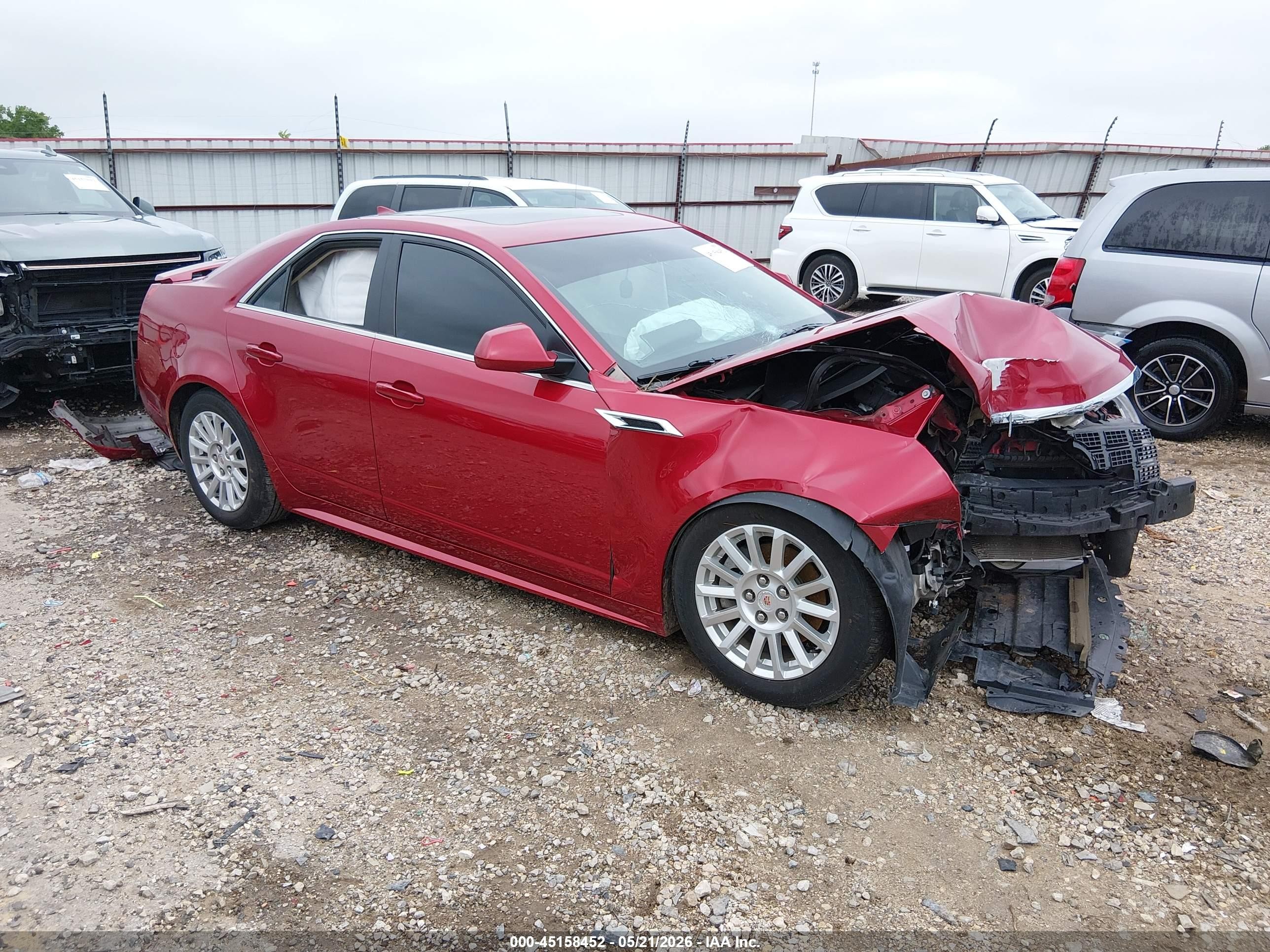 2012 Cadillac Cts Luxury Red vin: 1G6DE5E59C0113599