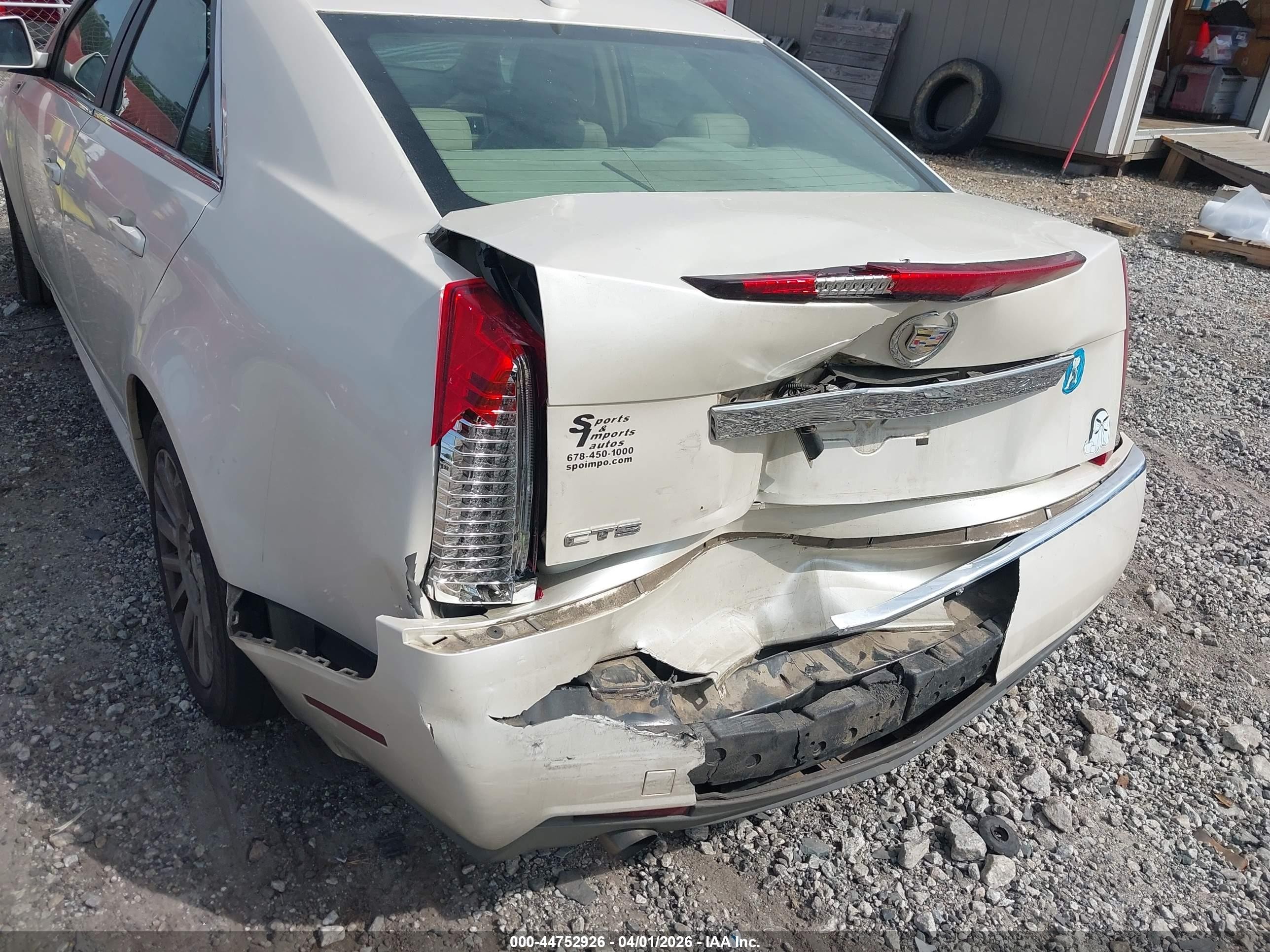 2011 Cadillac Cts Luxury White vin: 1G6DE5EY0B0171223