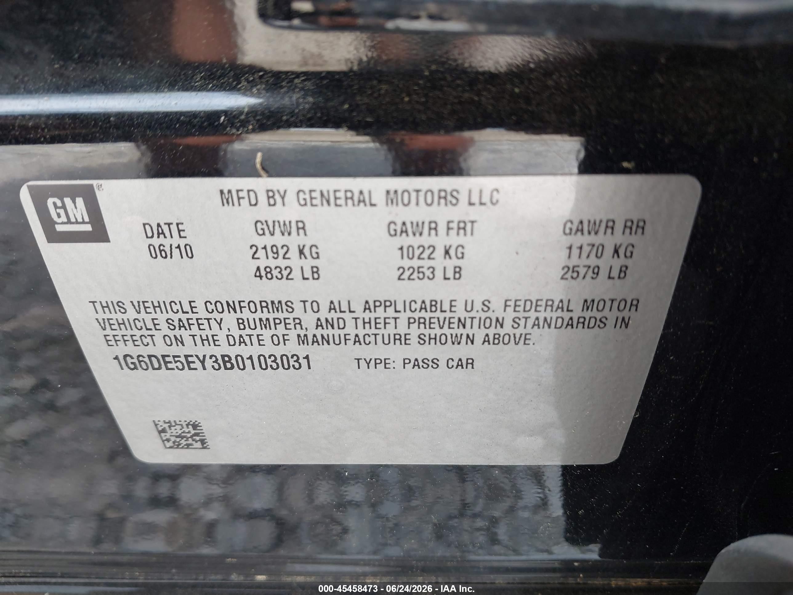 2011 Cadillac Cts Luxury Black vin: 1G6DE5EY3B0103031