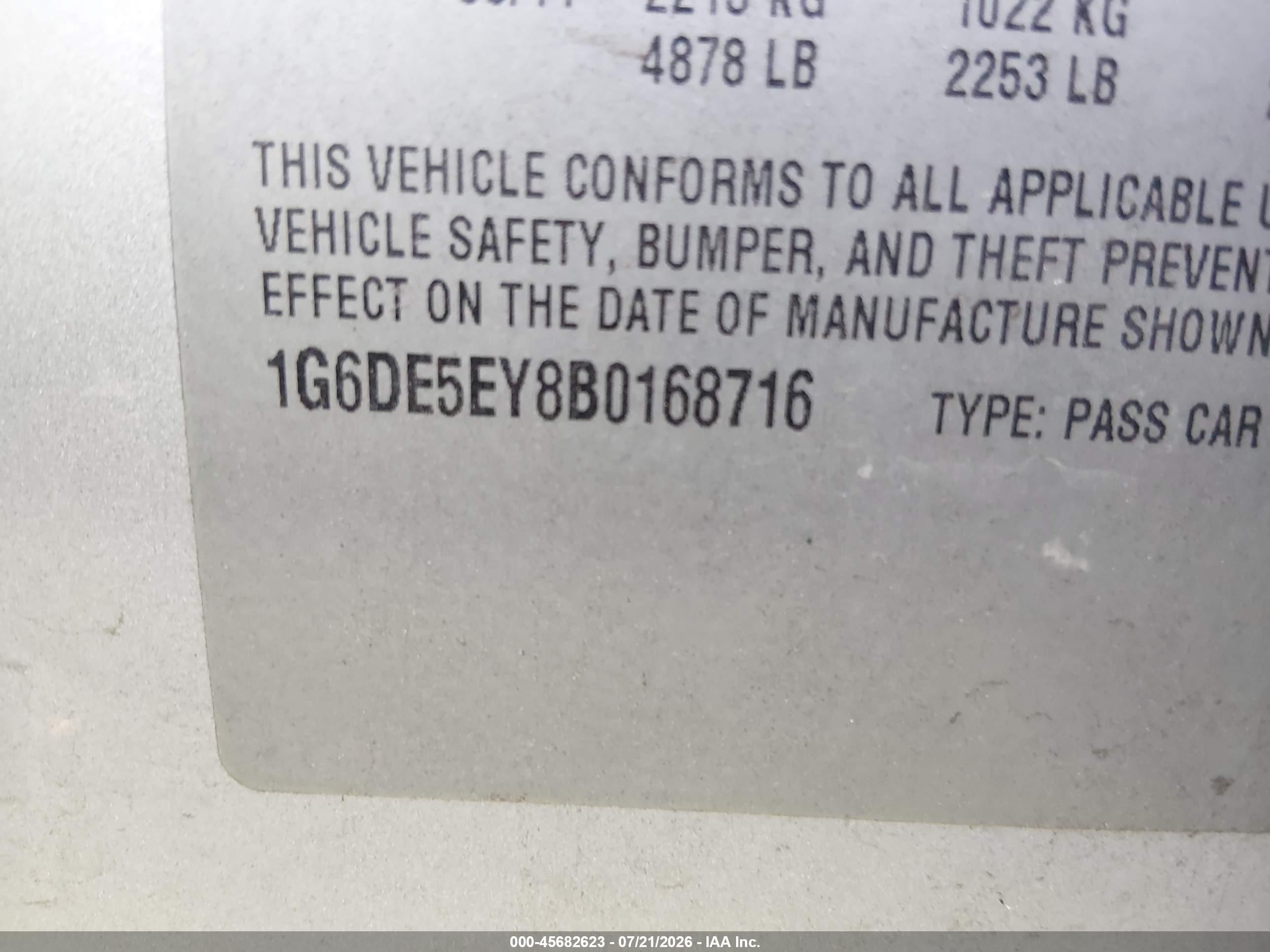 2011 Cadillac Cts Luxury Silver vin: 1G6DE5EY8B0168716