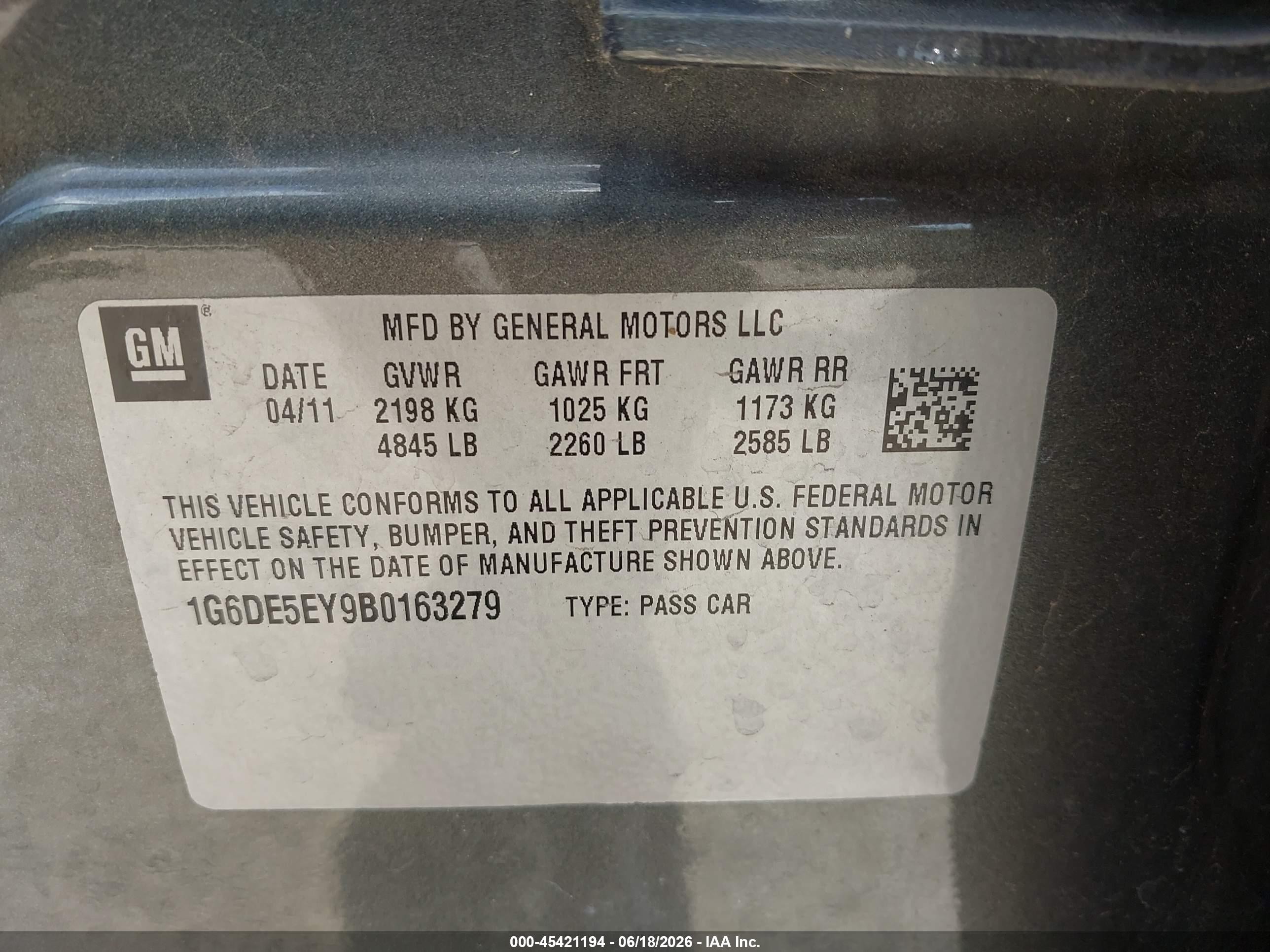 2011 Cadillac Cts Luxury Gray vin: 1G6DE5EY9B0163279