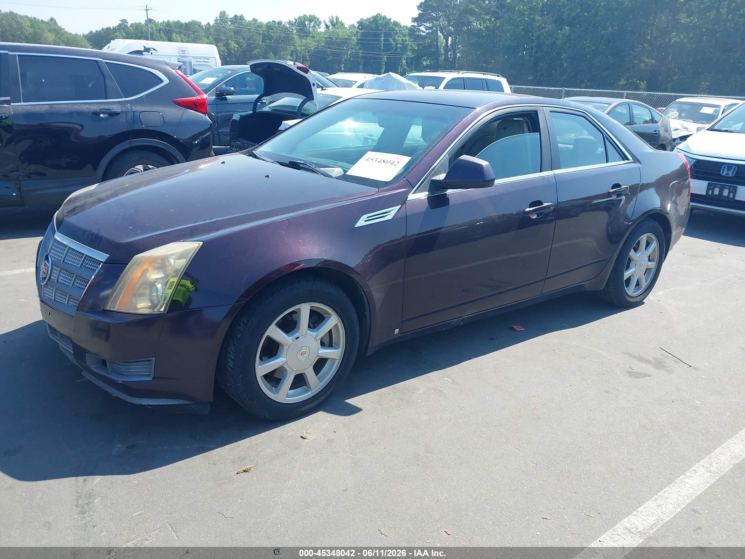 2008 Cadillac Cts Rwd W/1sa Maroon vin: 1G6DF577080216090
