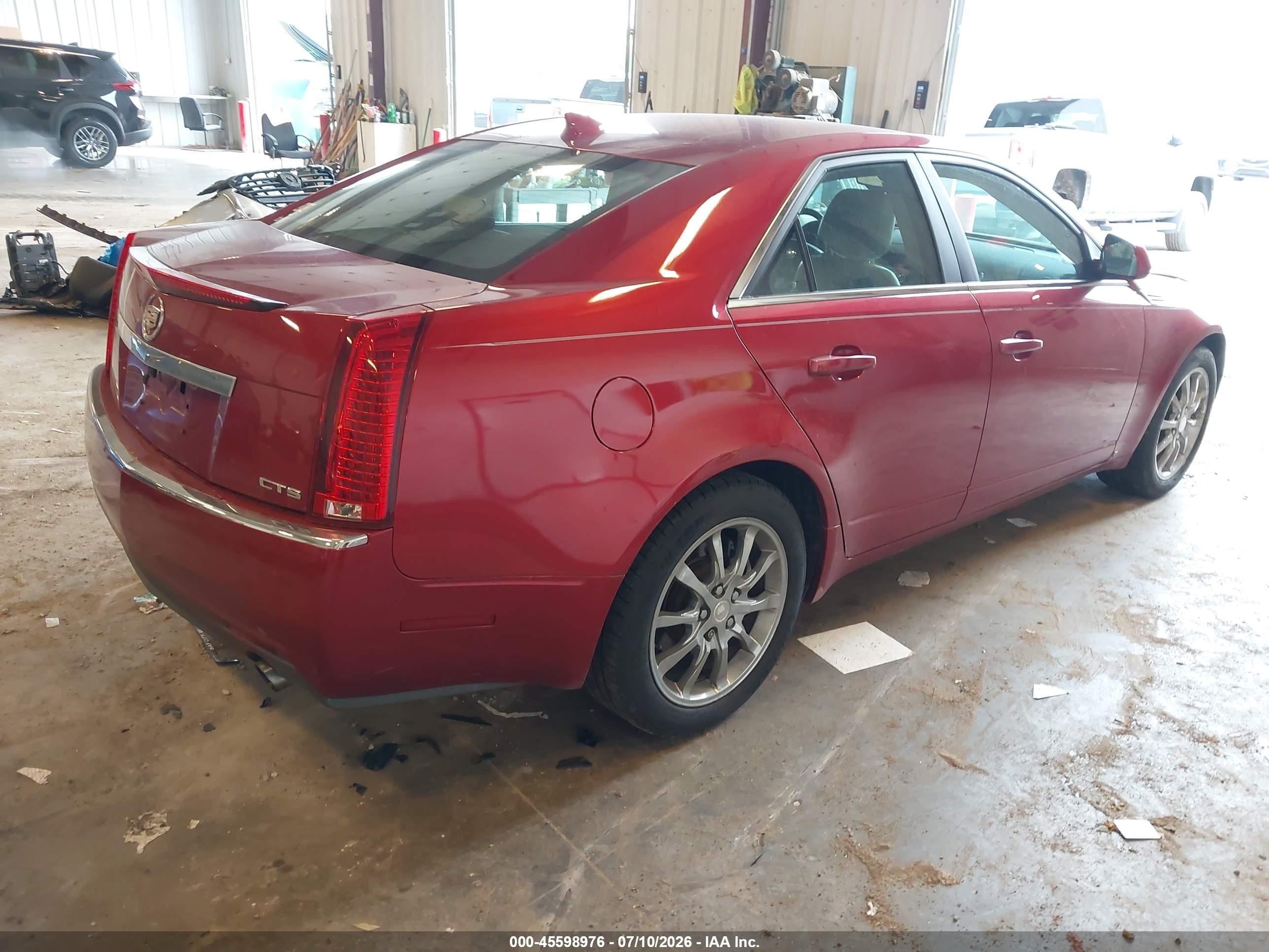 2009 Cadillac Cts Rwd W/1sa Red vin: 1G6DF577090143465