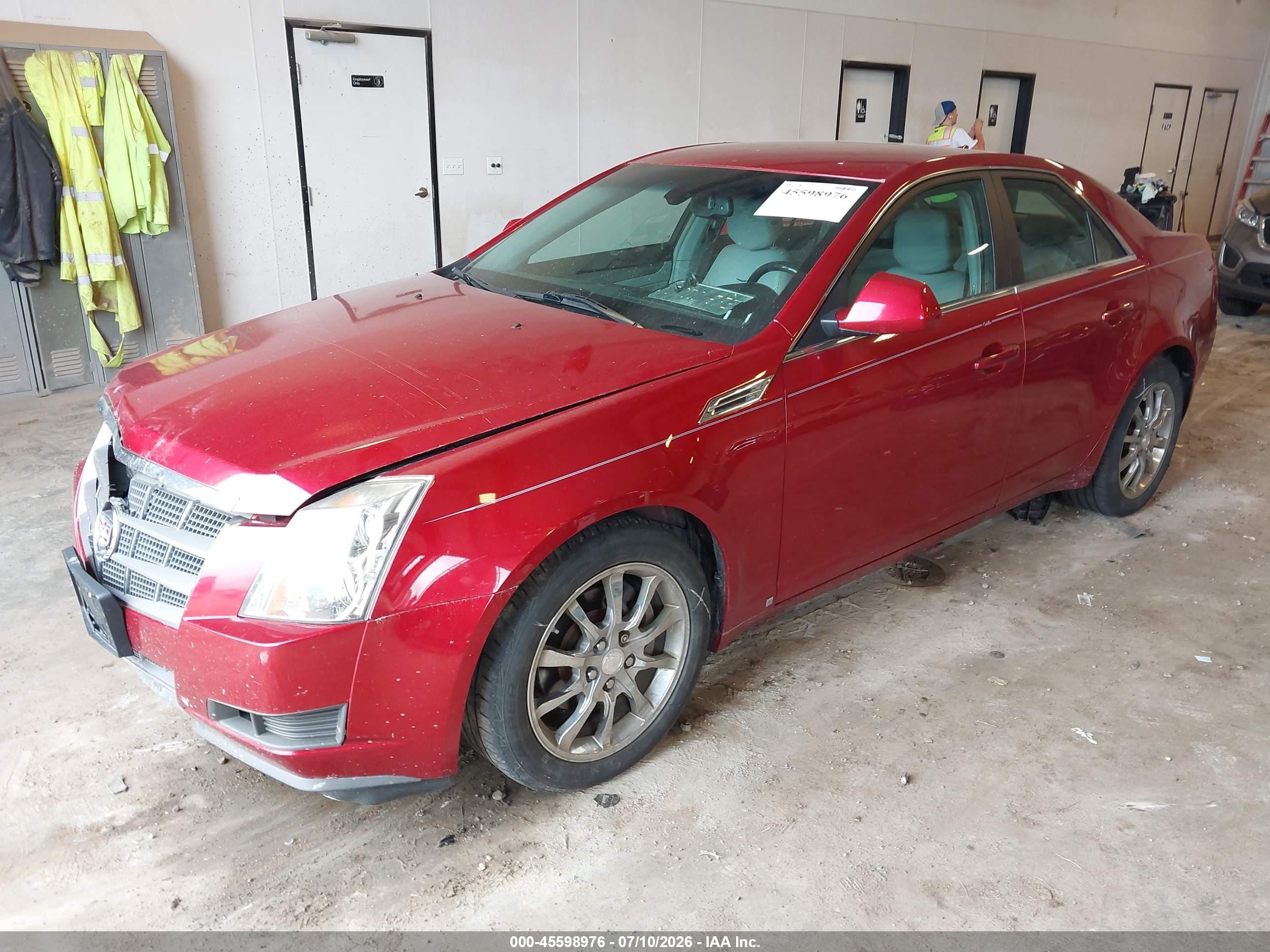 2009 Cadillac Cts Rwd W/1sa Red vin: 1G6DF577090143465