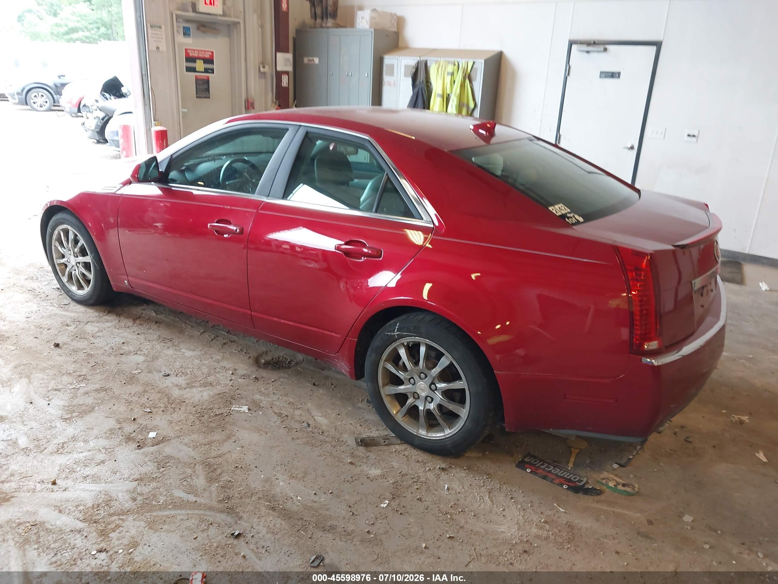 2009 Cadillac Cts Rwd W/1sa Red vin: 1G6DF577090143465