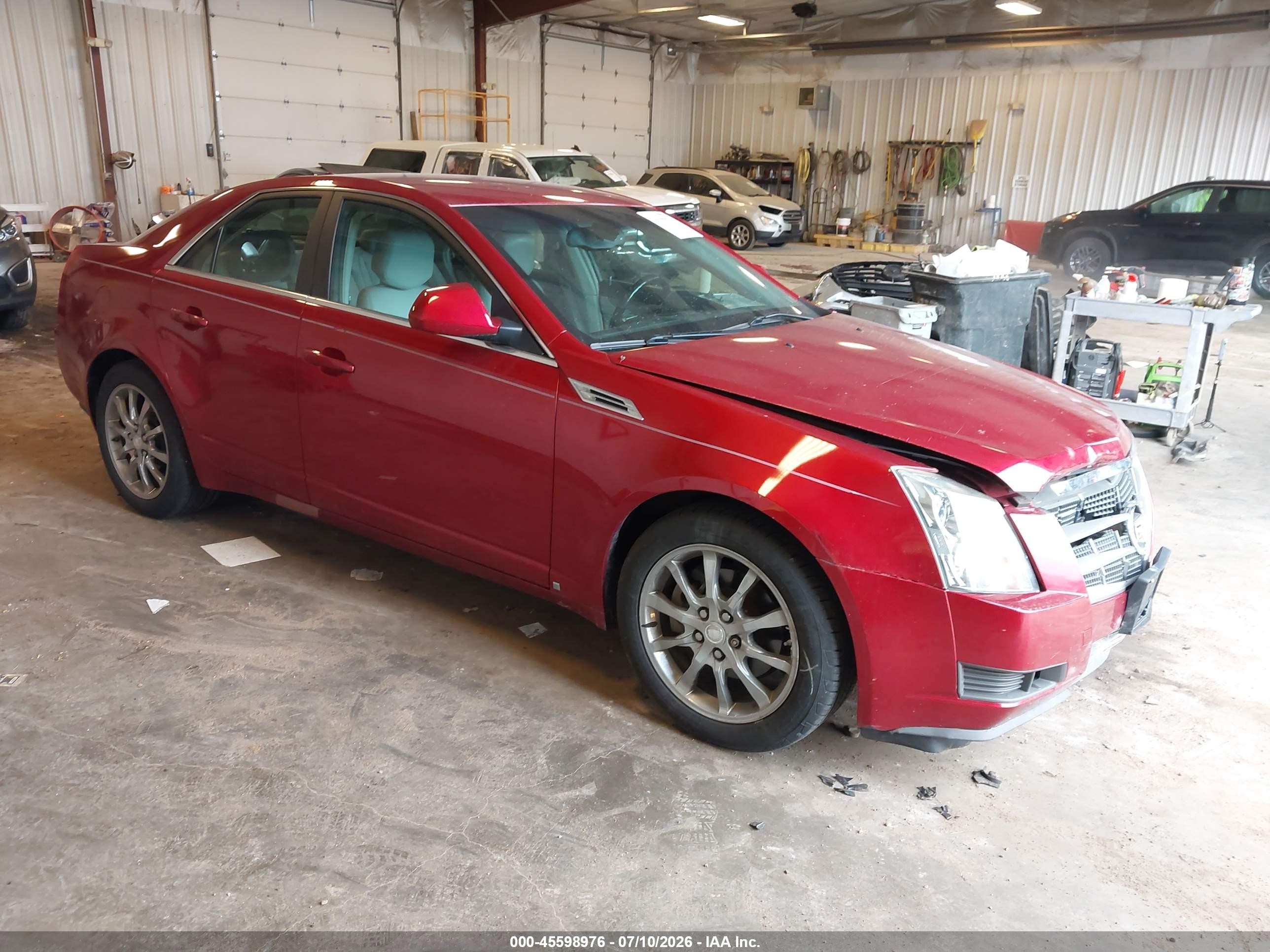 2009 Cadillac Cts Rwd W/1sa Red vin: 1G6DF577090143465