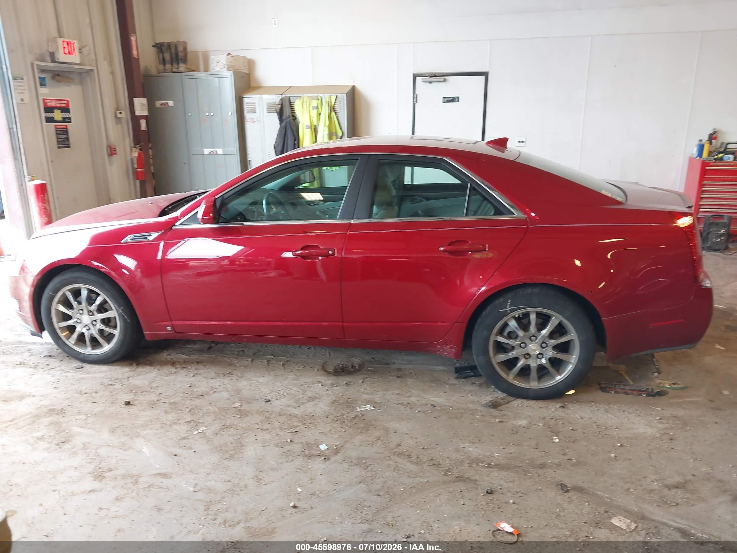2009 Cadillac Cts Rwd W/1sa Red vin: 1G6DF577090143465