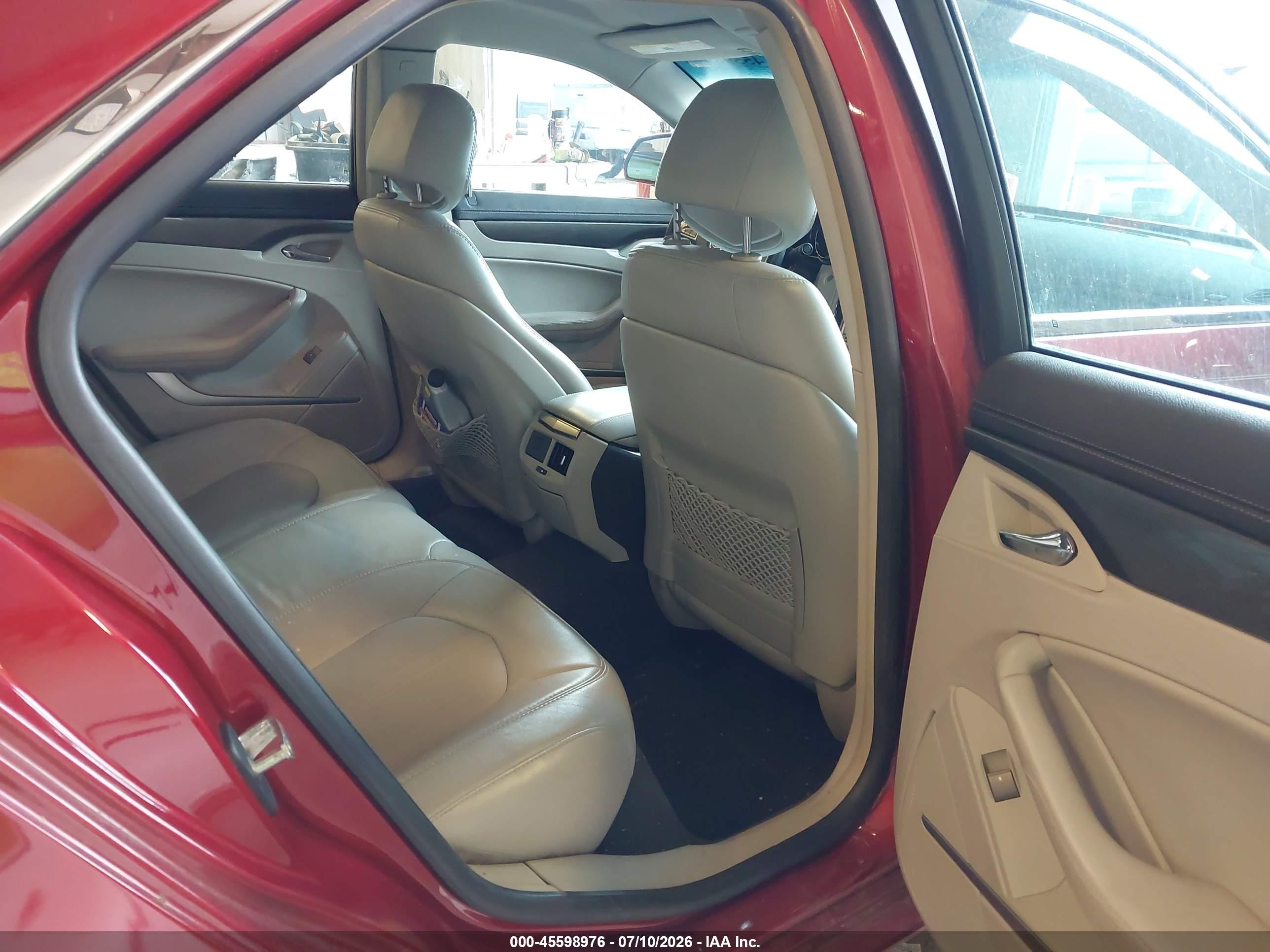 2009 Cadillac Cts Rwd W/1sa Red vin: 1G6DF577090143465