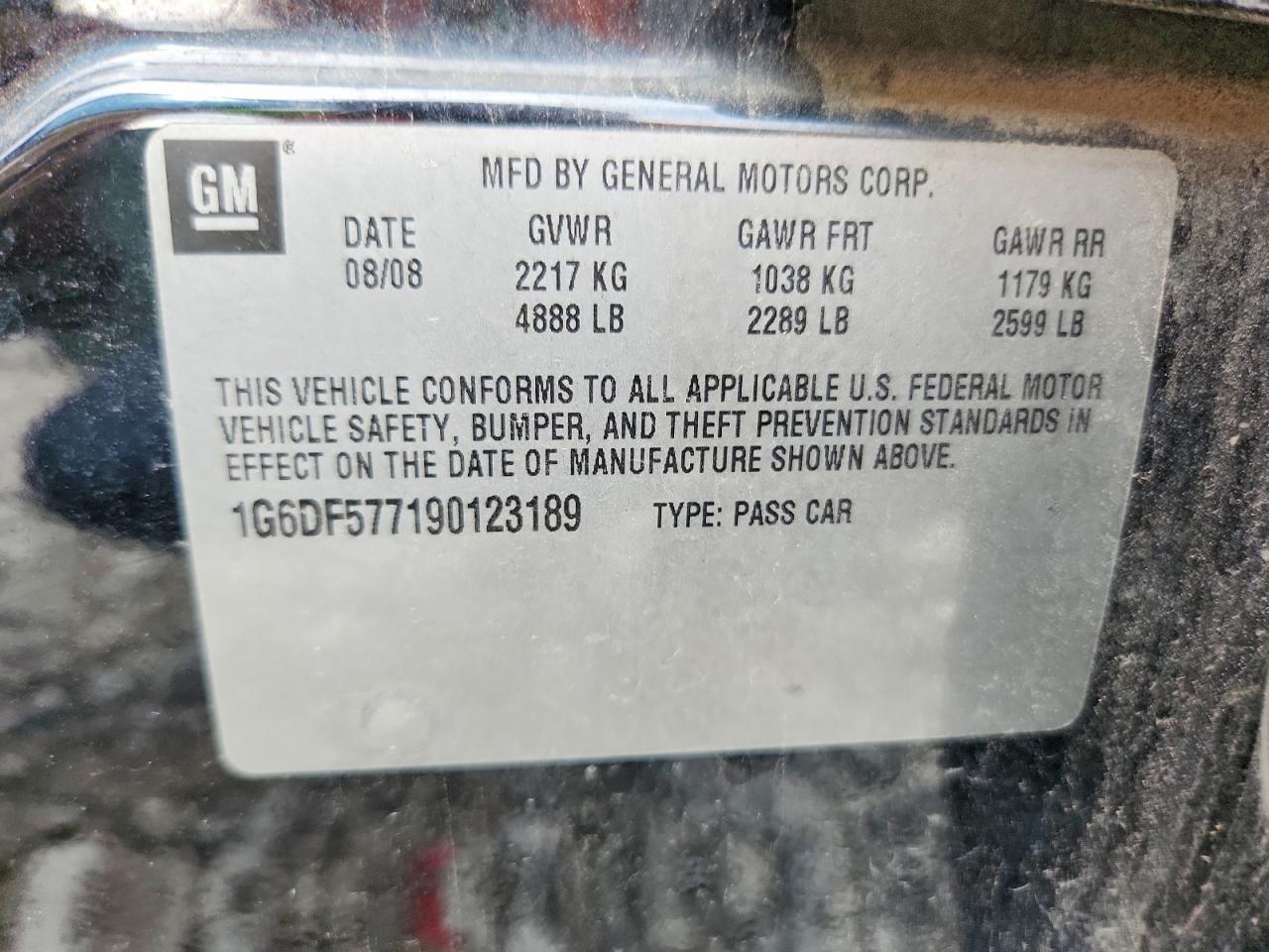 2009 Cadillac Cts Черный vin: 1G6DF577190123189