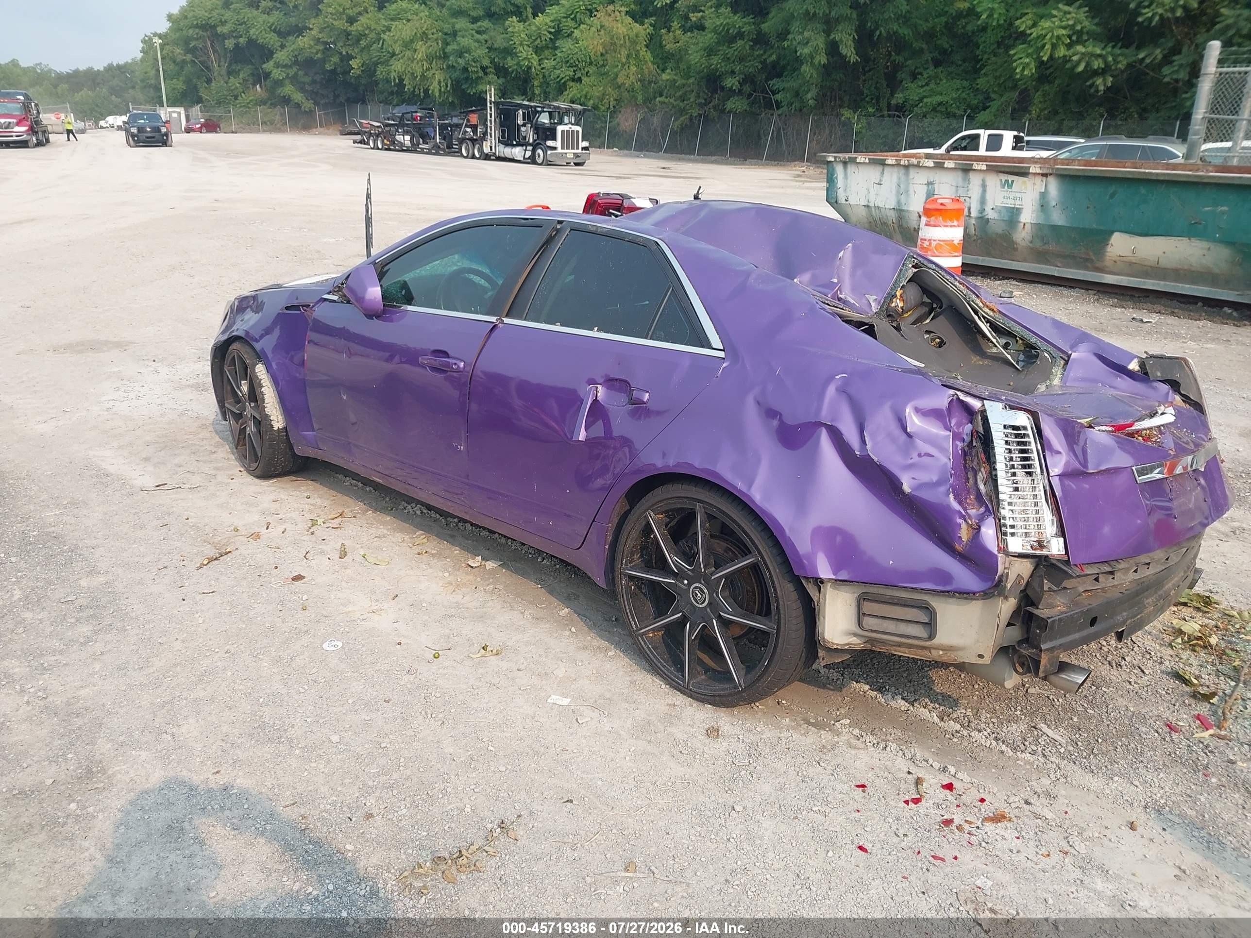 2009 Cadillac Cts Rwd W/1sa Purple vin: 1G6DF577190153969