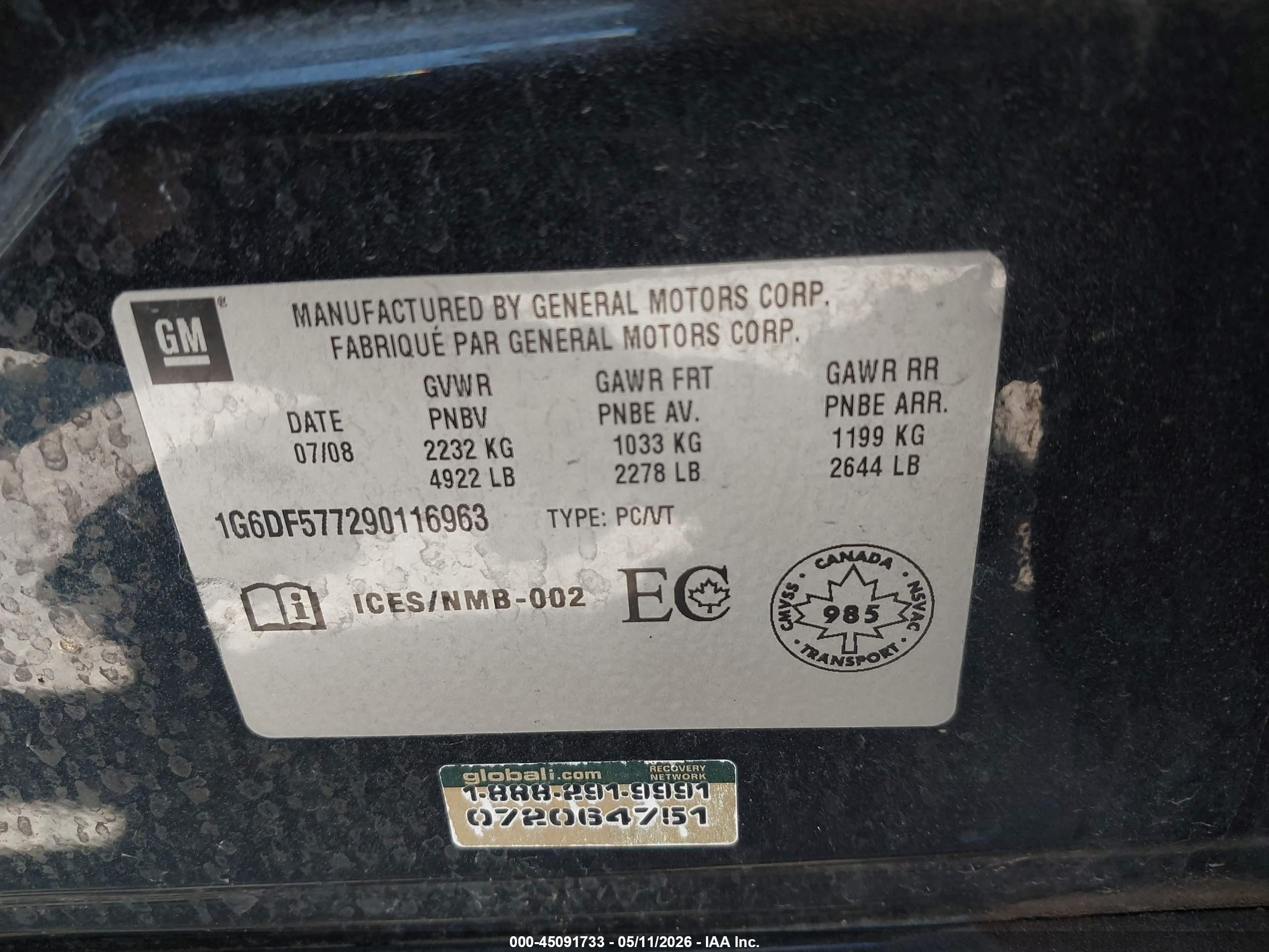 2009 Cadillac Cts Standard Black vin: 1G6DF577290116963