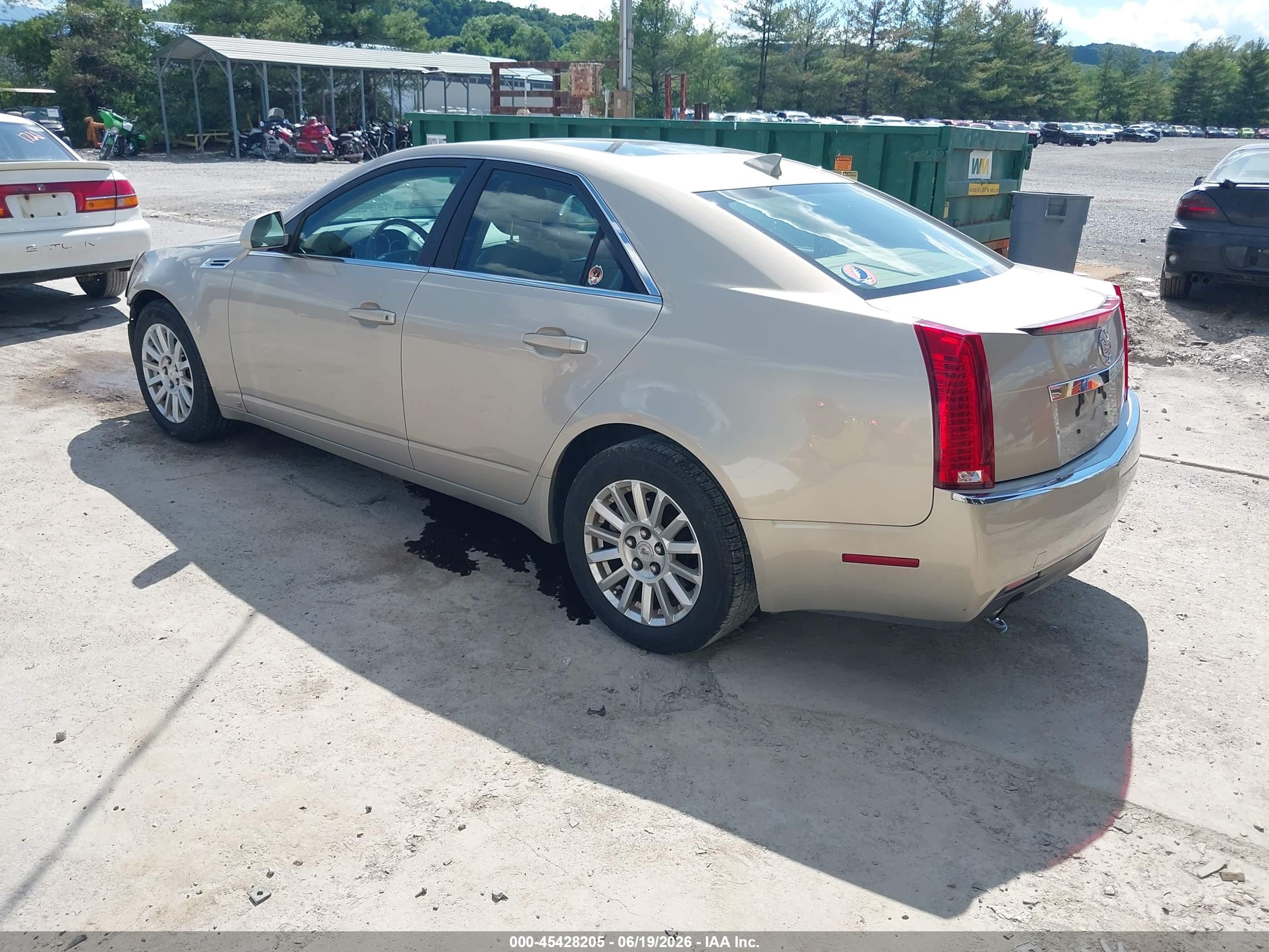 2009 Cadillac Cts Rwd W/1sa Beige vin: 1G6DF577290119538
