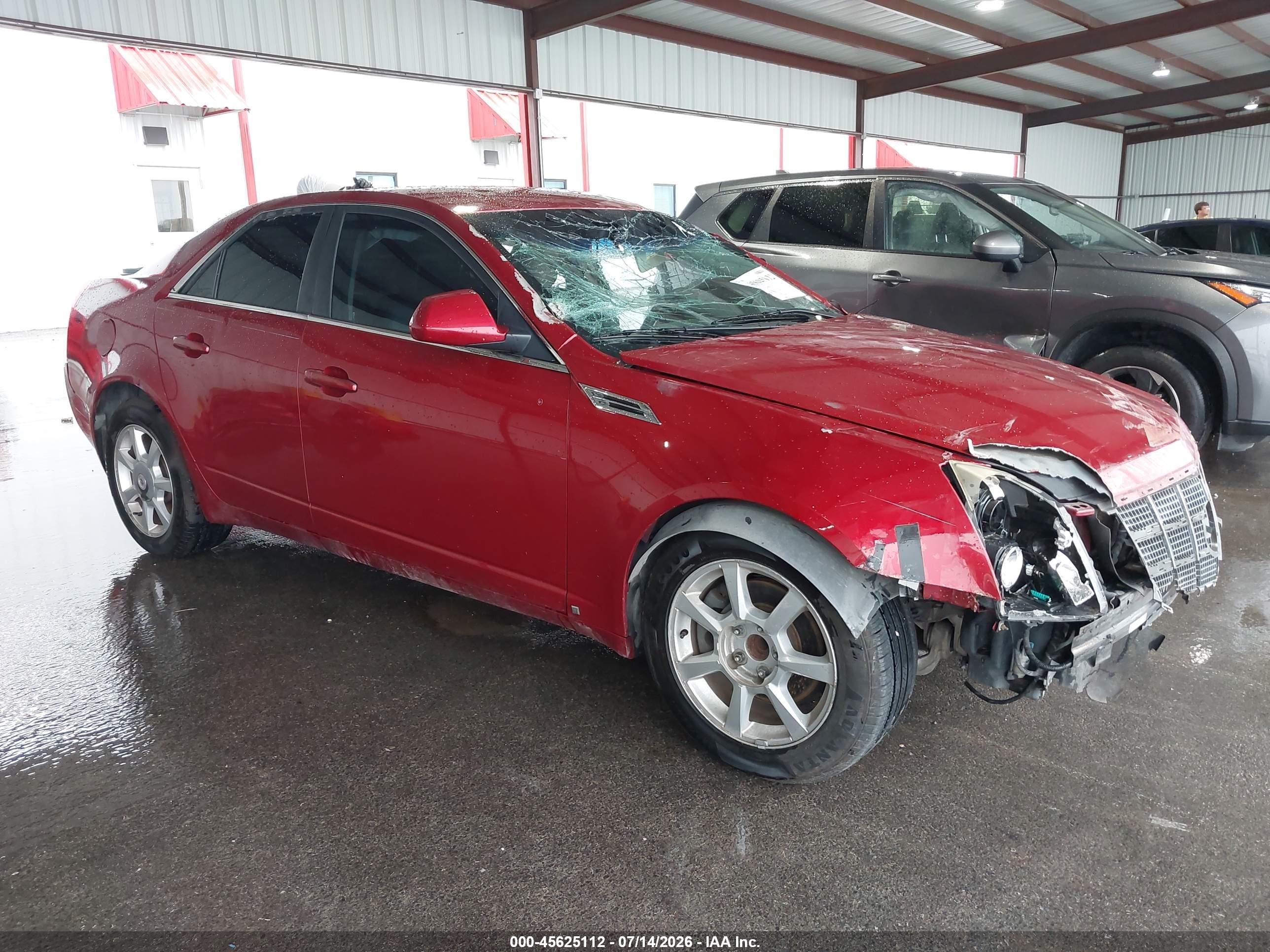 2009 Cadillac Cts Rwd W/1sa Red vin: 1G6DF577290136582
