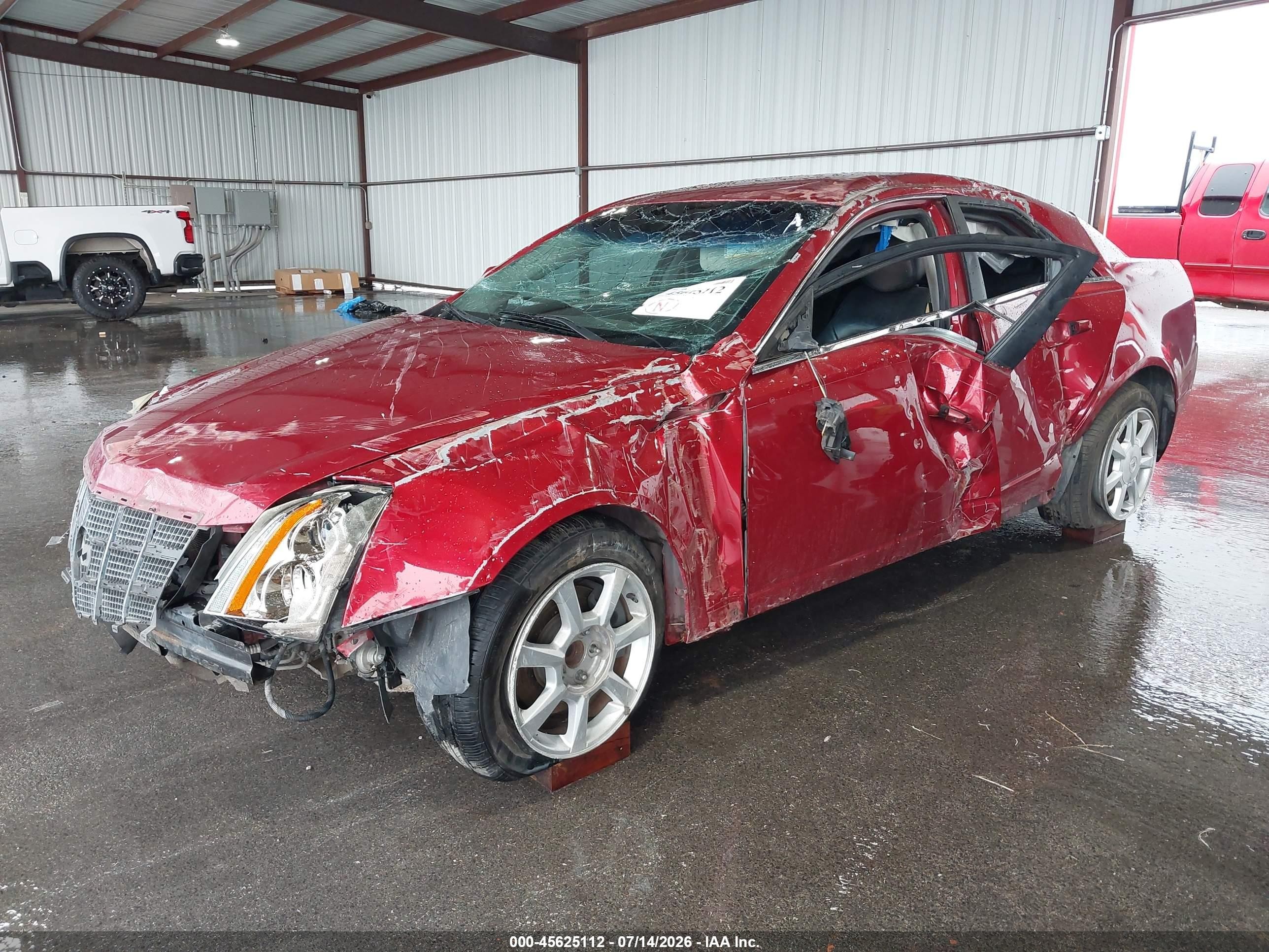 2009 Cadillac Cts Rwd W/1sa Red vin: 1G6DF577290136582