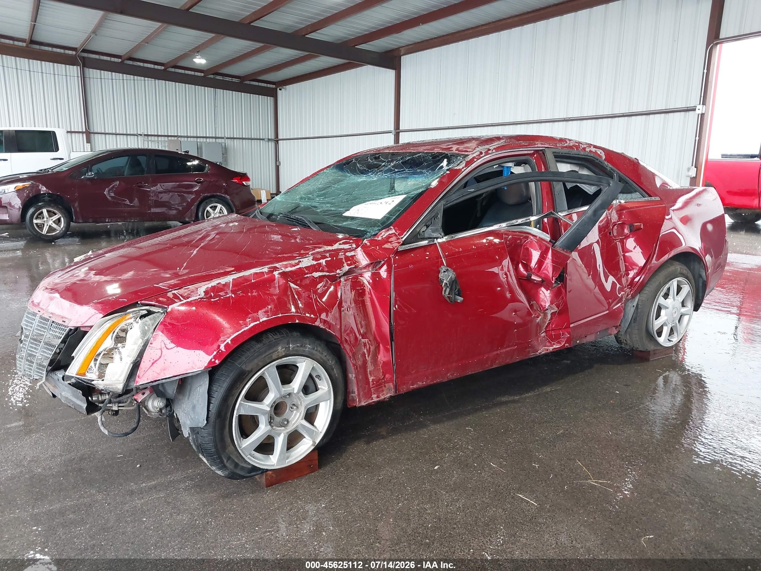 2009 Cadillac Cts Rwd W/1sa Red vin: 1G6DF577290136582