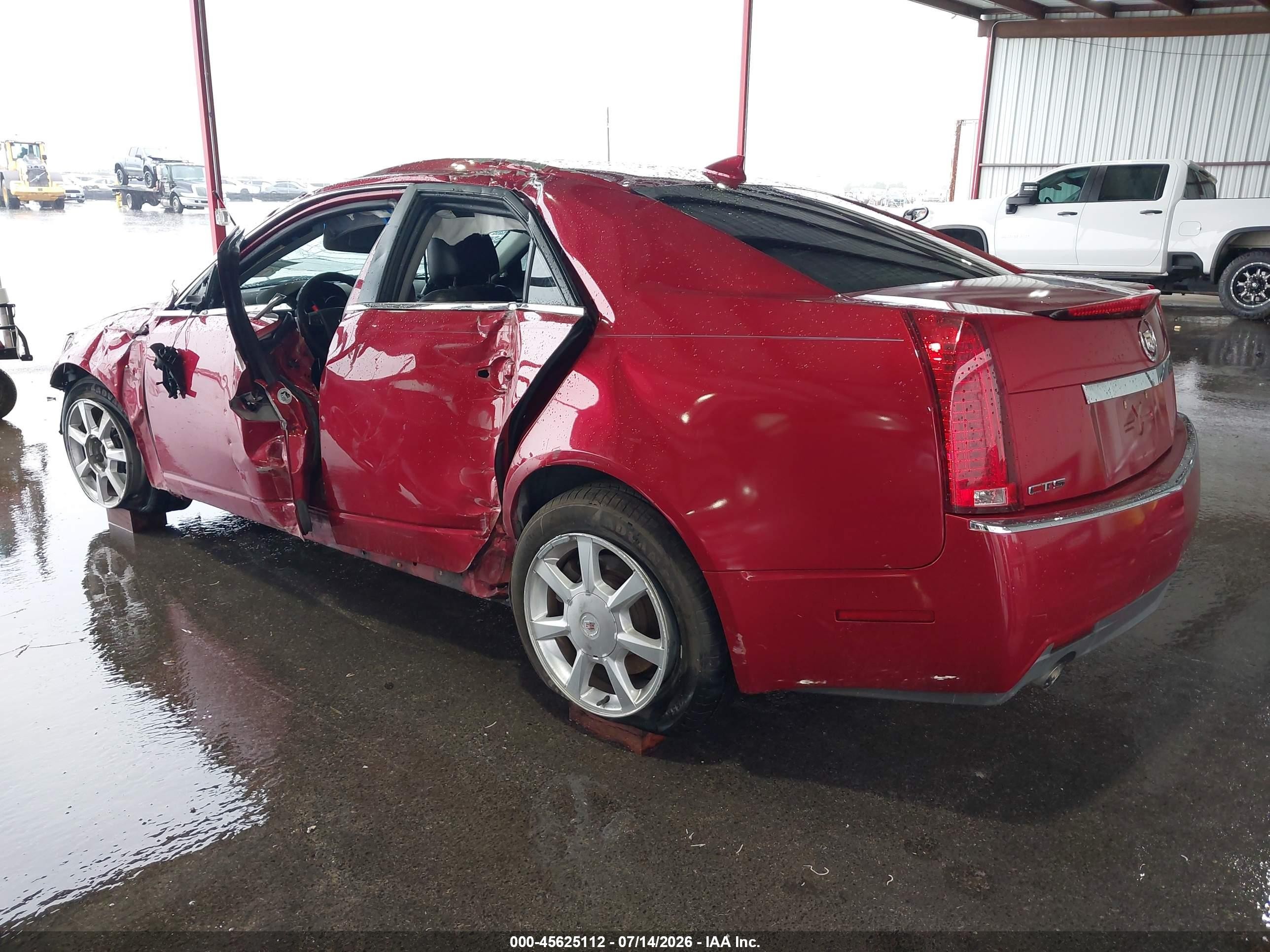 2009 Cadillac Cts Rwd W/1sa Red vin: 1G6DF577290136582