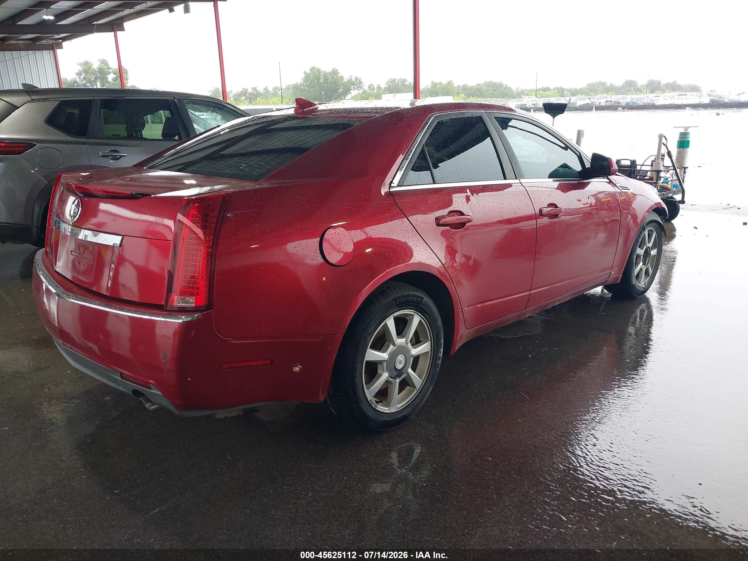 2009 Cadillac Cts Rwd W/1sa Red vin: 1G6DF577290136582