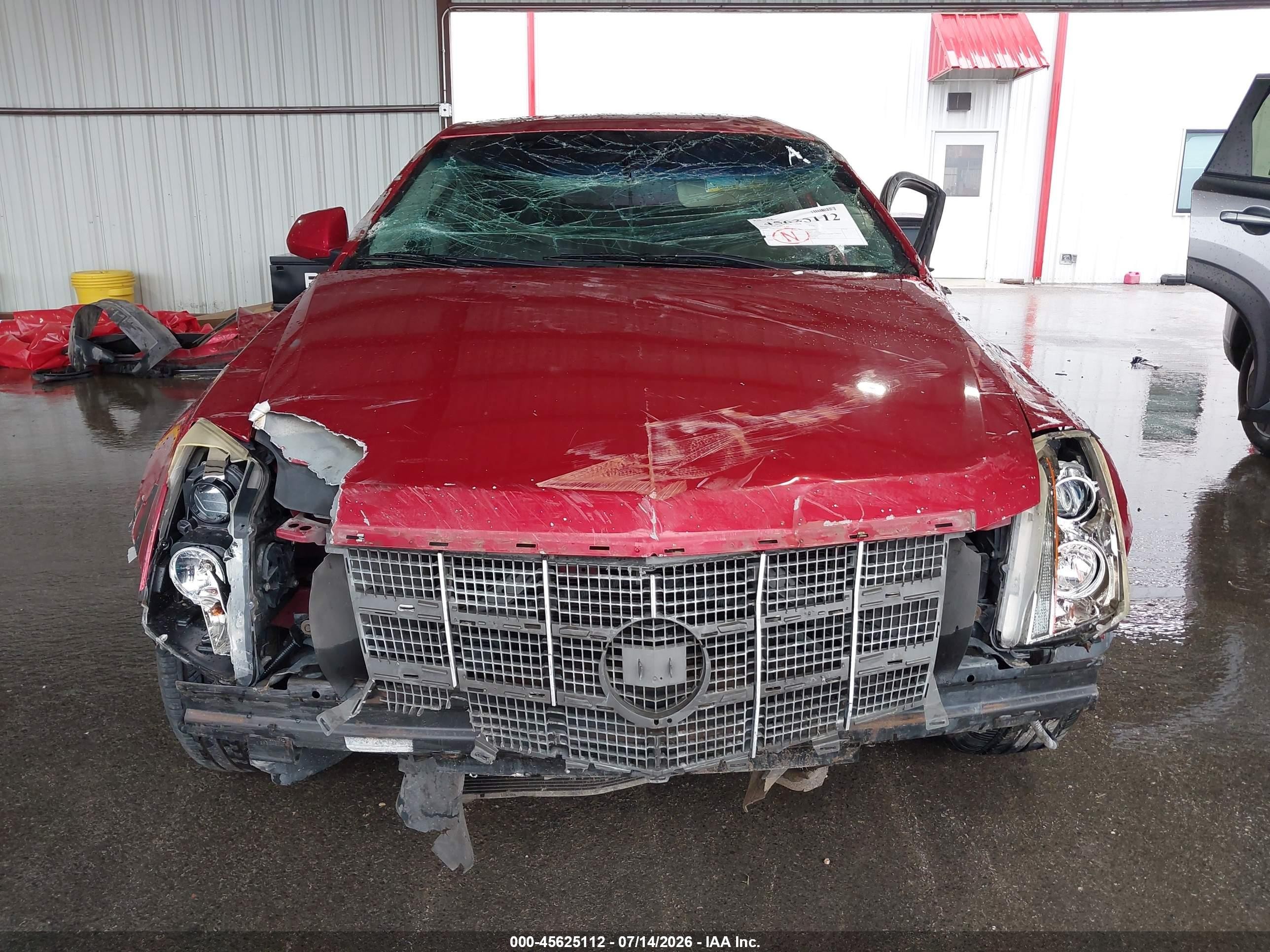 2009 Cadillac Cts Rwd W/1sa Red vin: 1G6DF577290136582