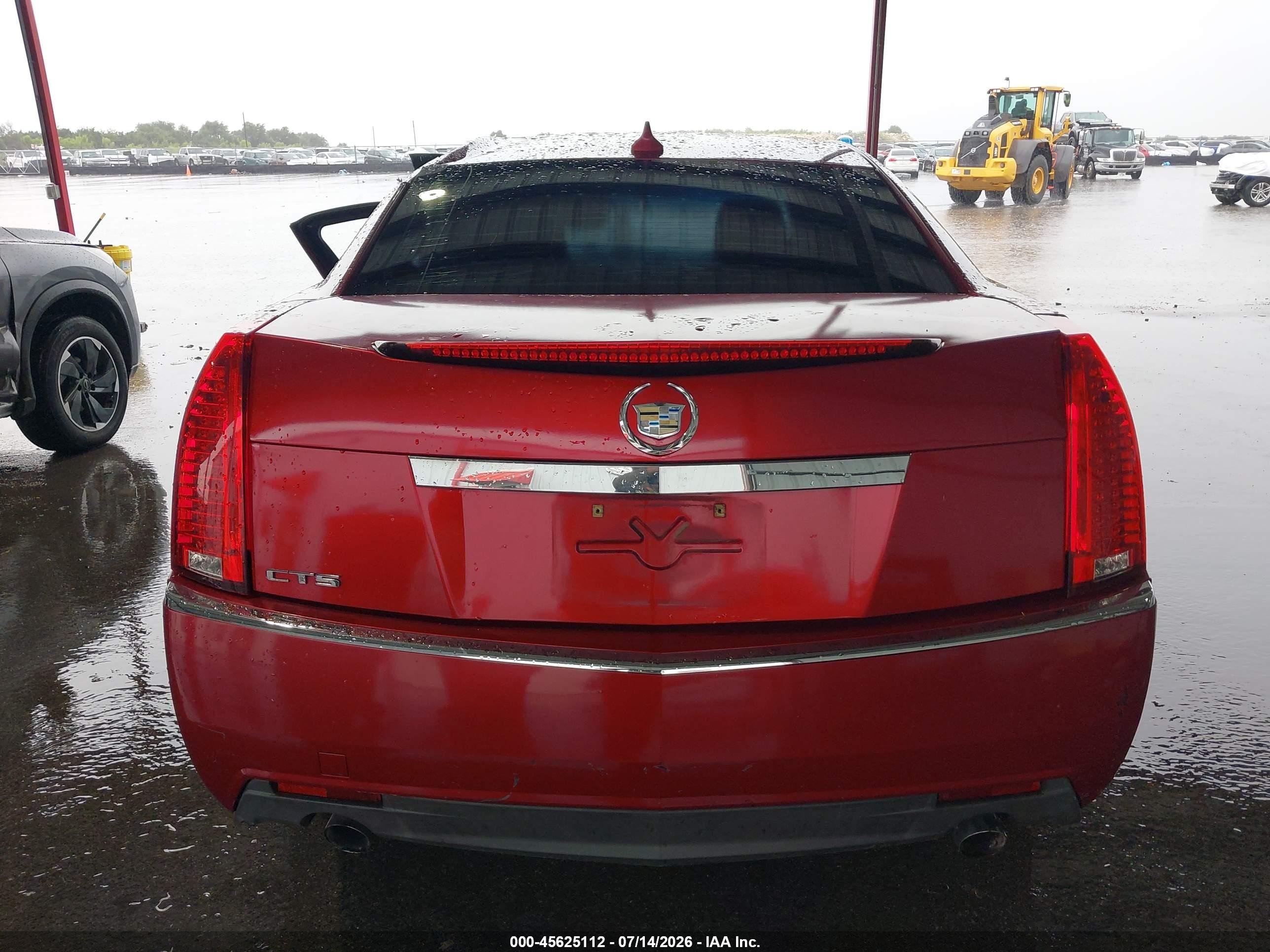 2009 Cadillac Cts Rwd W/1sa Red vin: 1G6DF577290136582