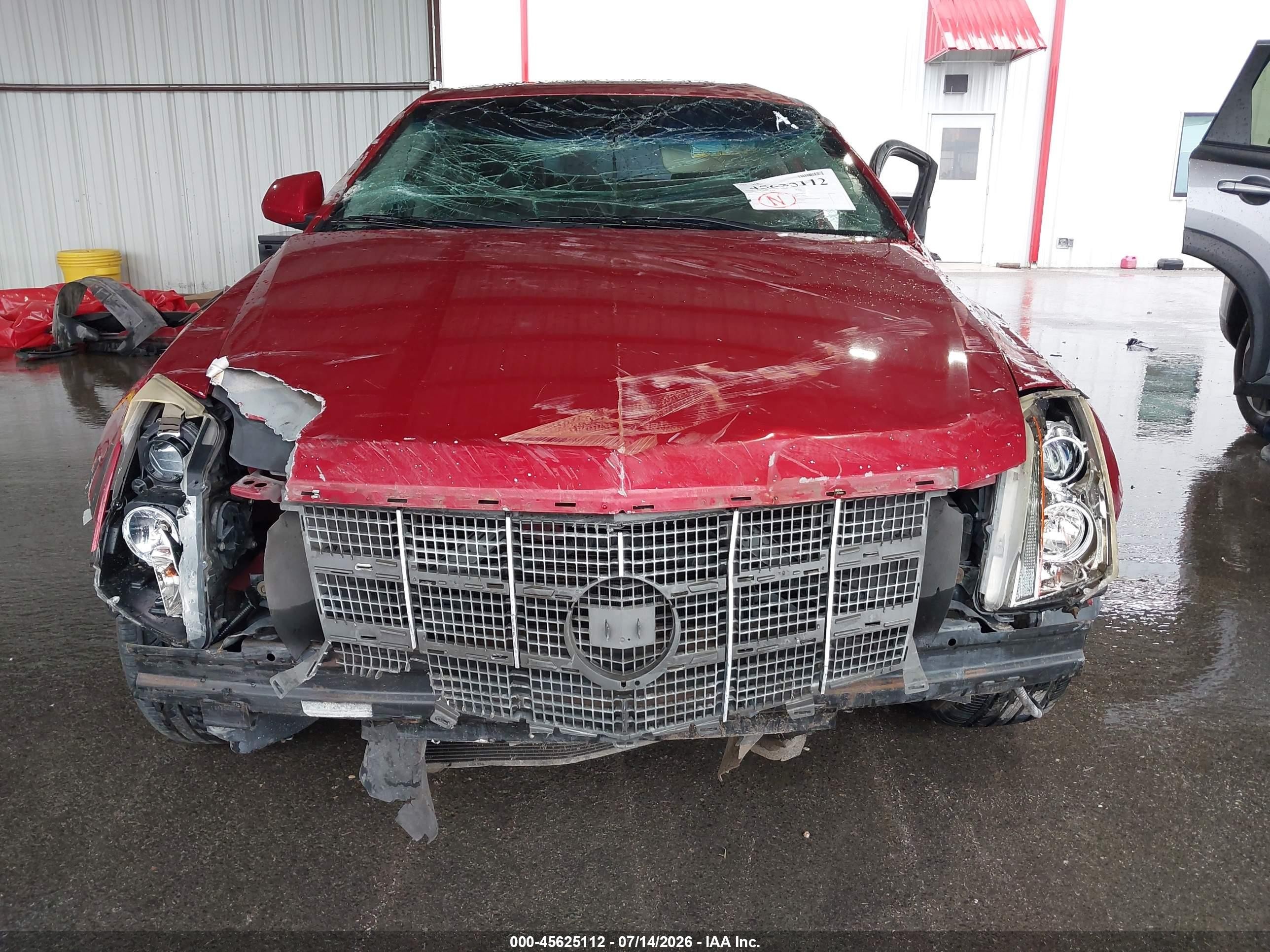 2009 Cadillac Cts Rwd W/1sa Red vin: 1G6DF577290136582