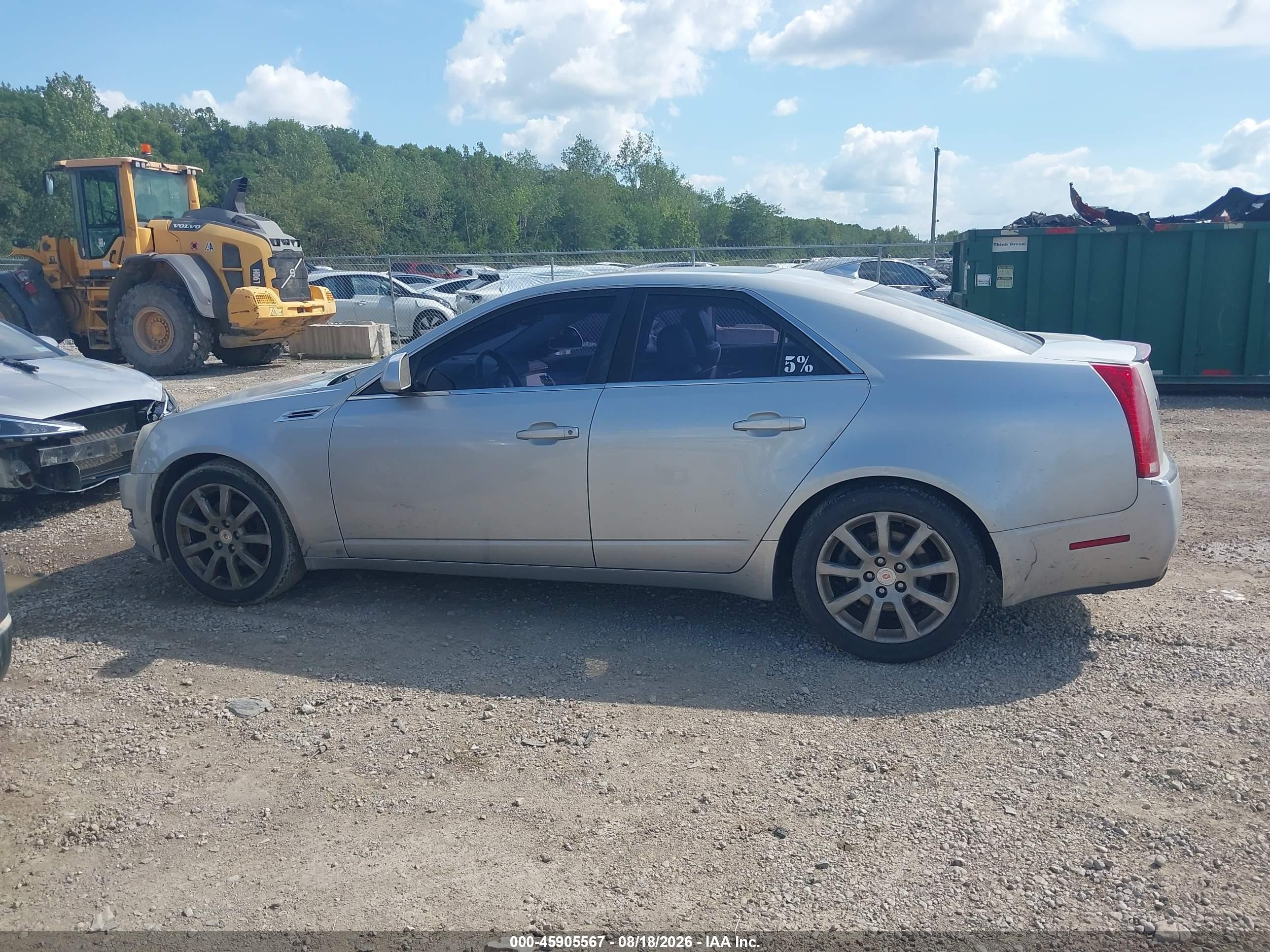 2009 Cadillac Cts Rwd W/1sa Silver vin: 1G6DF577290160543