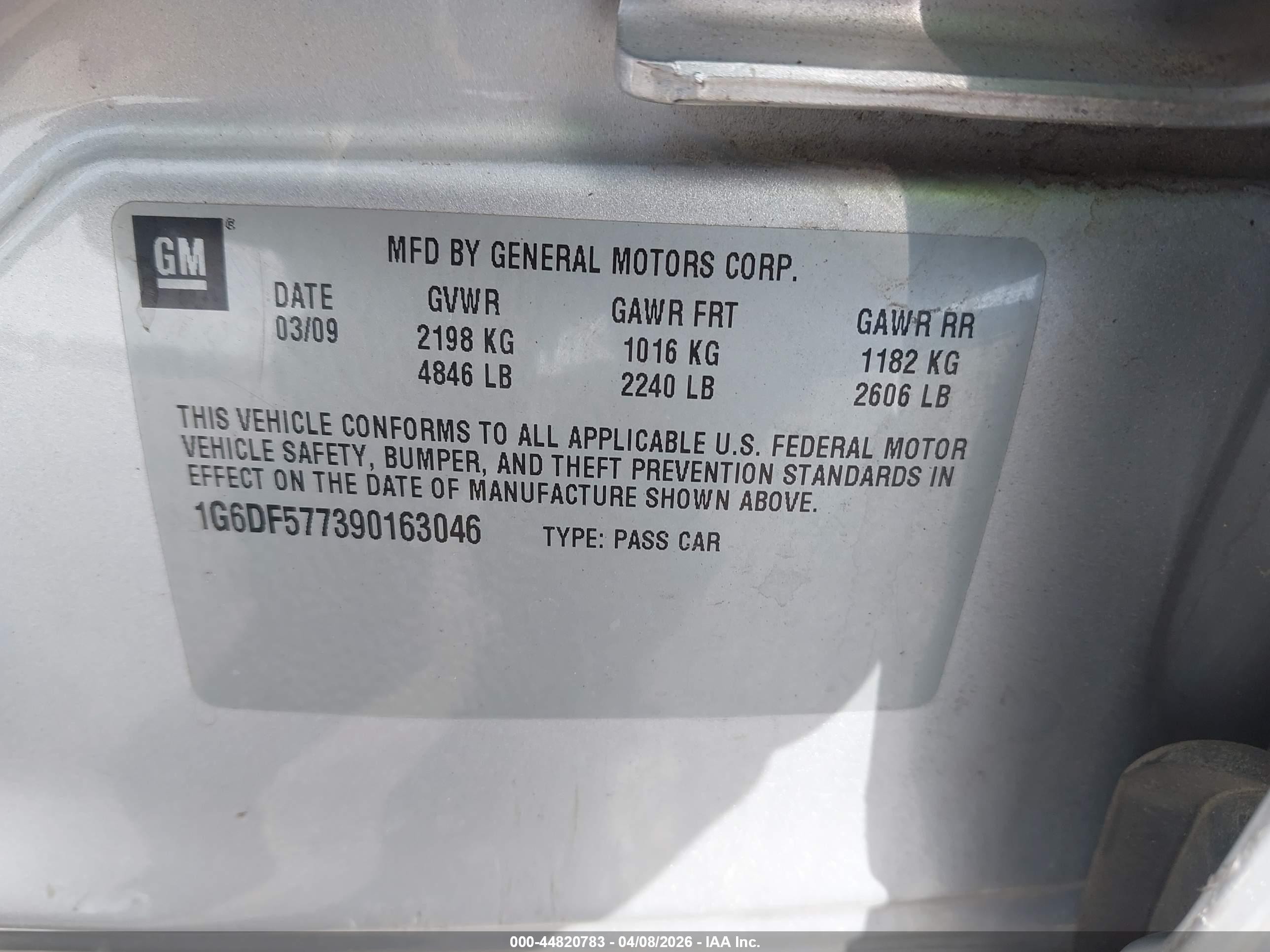 2009 Cadillac Cts Standard Silver vin: 1G6DF577390163046