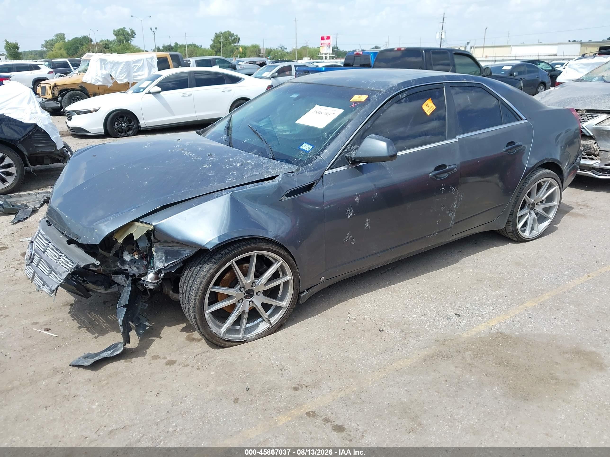 2008 Cadillac Cts Rwd W/1sa Gray vin: 1G6DF577480172045