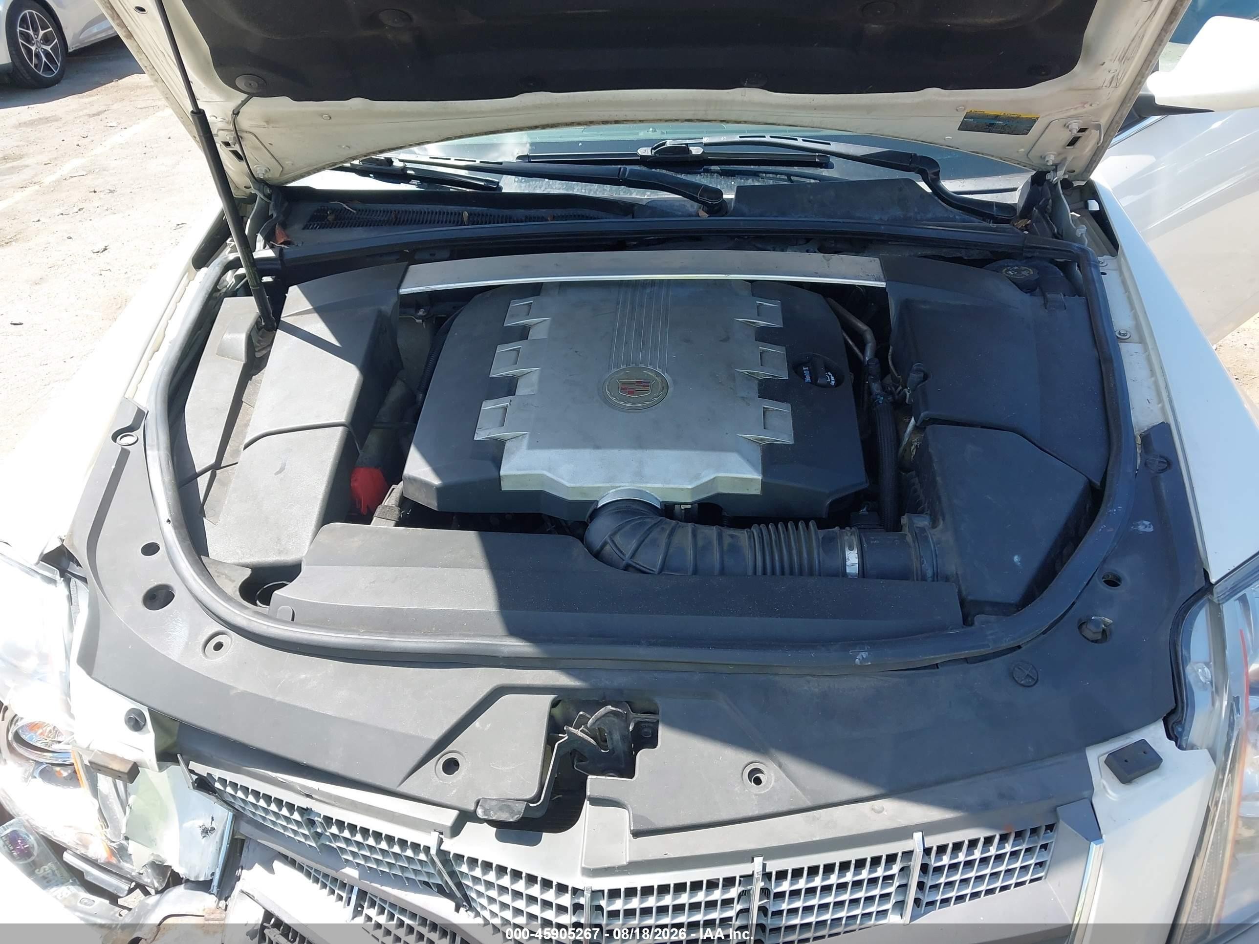 2008 Cadillac Cts Rwd W/1sa White vin: 1G6DF577480198399