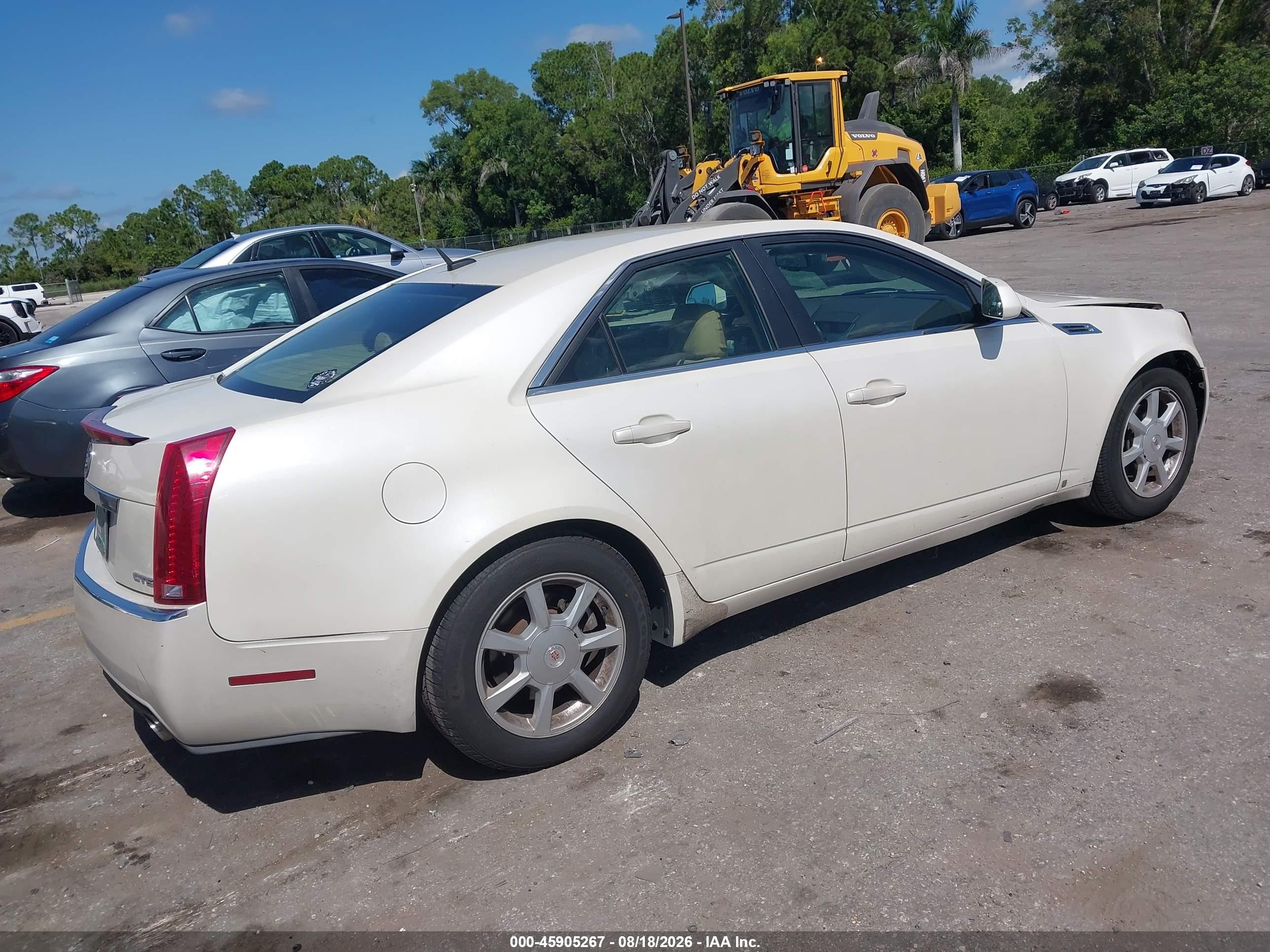 2008 Cadillac Cts Rwd W/1sa White vin: 1G6DF577480198399