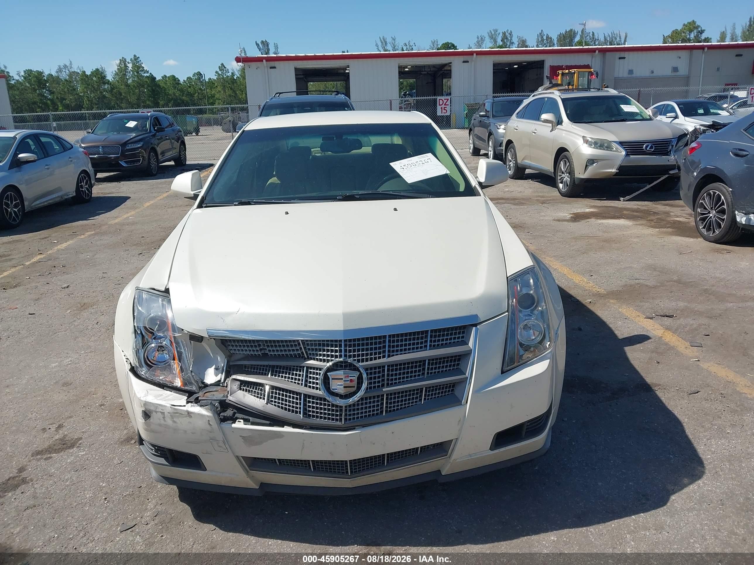 2008 Cadillac Cts Rwd W/1sa White vin: 1G6DF577480198399